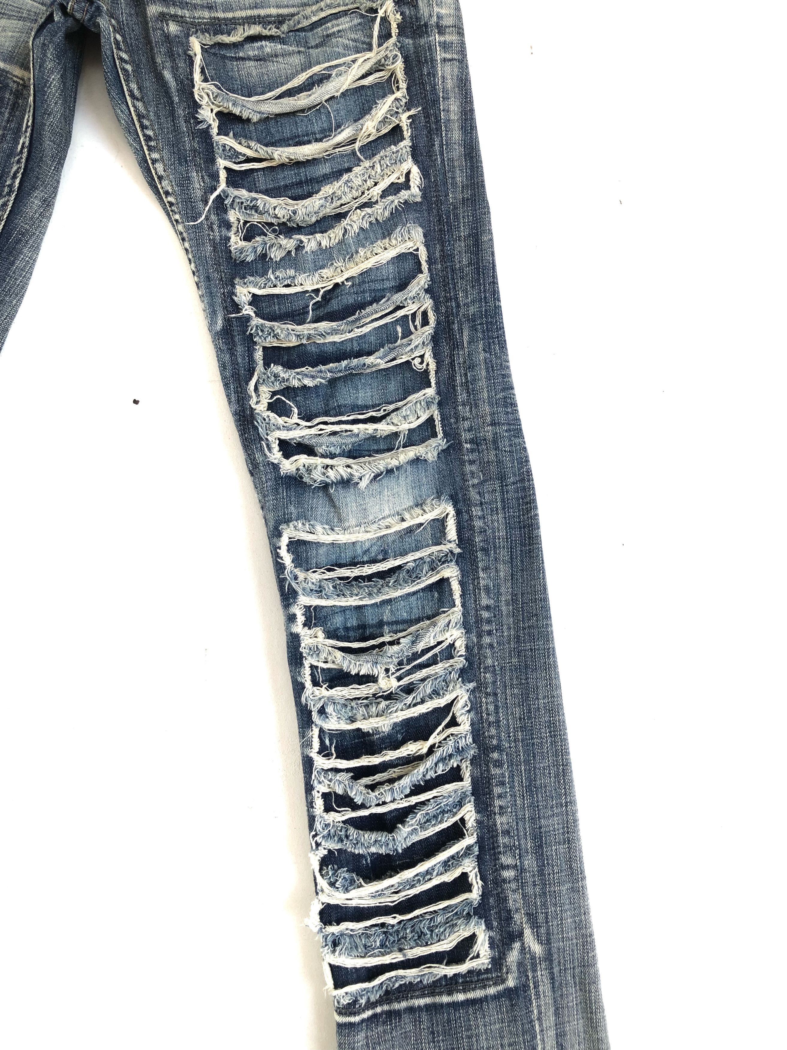 Japanese Brand RARE🔥VINTAGE EDGE RUPERT JAPAN DISTRESSED DESIGN JEANS Size US 32 / EU 48 - 5 Thumbnail