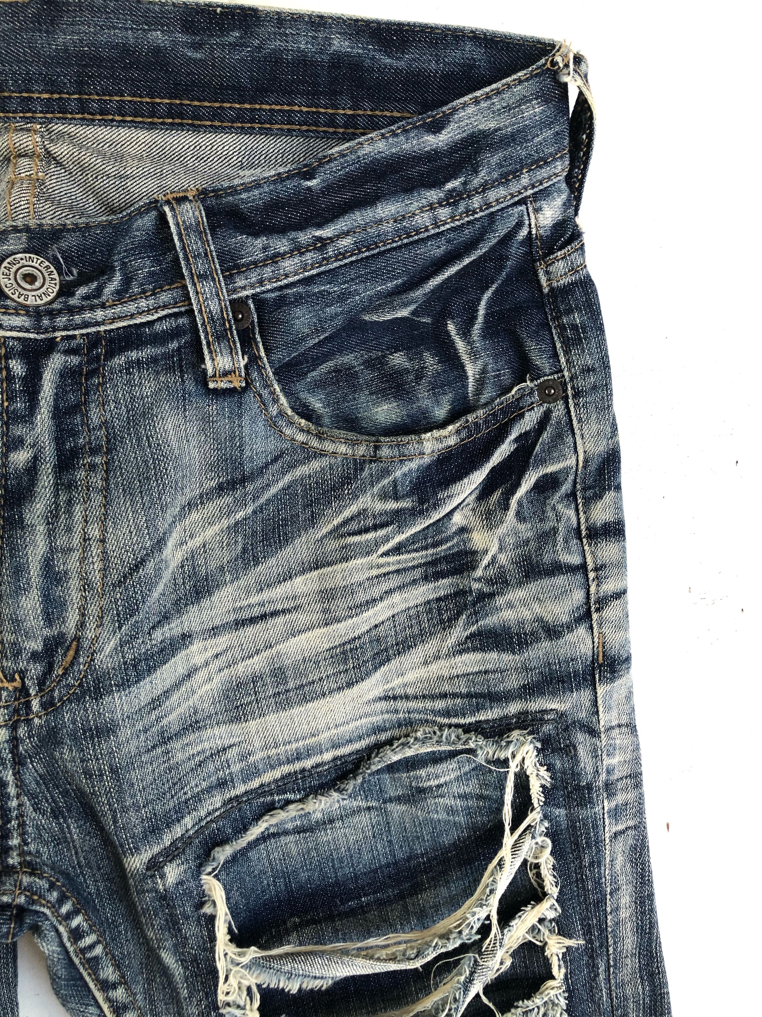 Japanese Brand RARE🔥VINTAGE EDGE RUPERT JAPAN DISTRESSED DESIGN JEANS Size US 32 / EU 48 - 10 Thumbnail