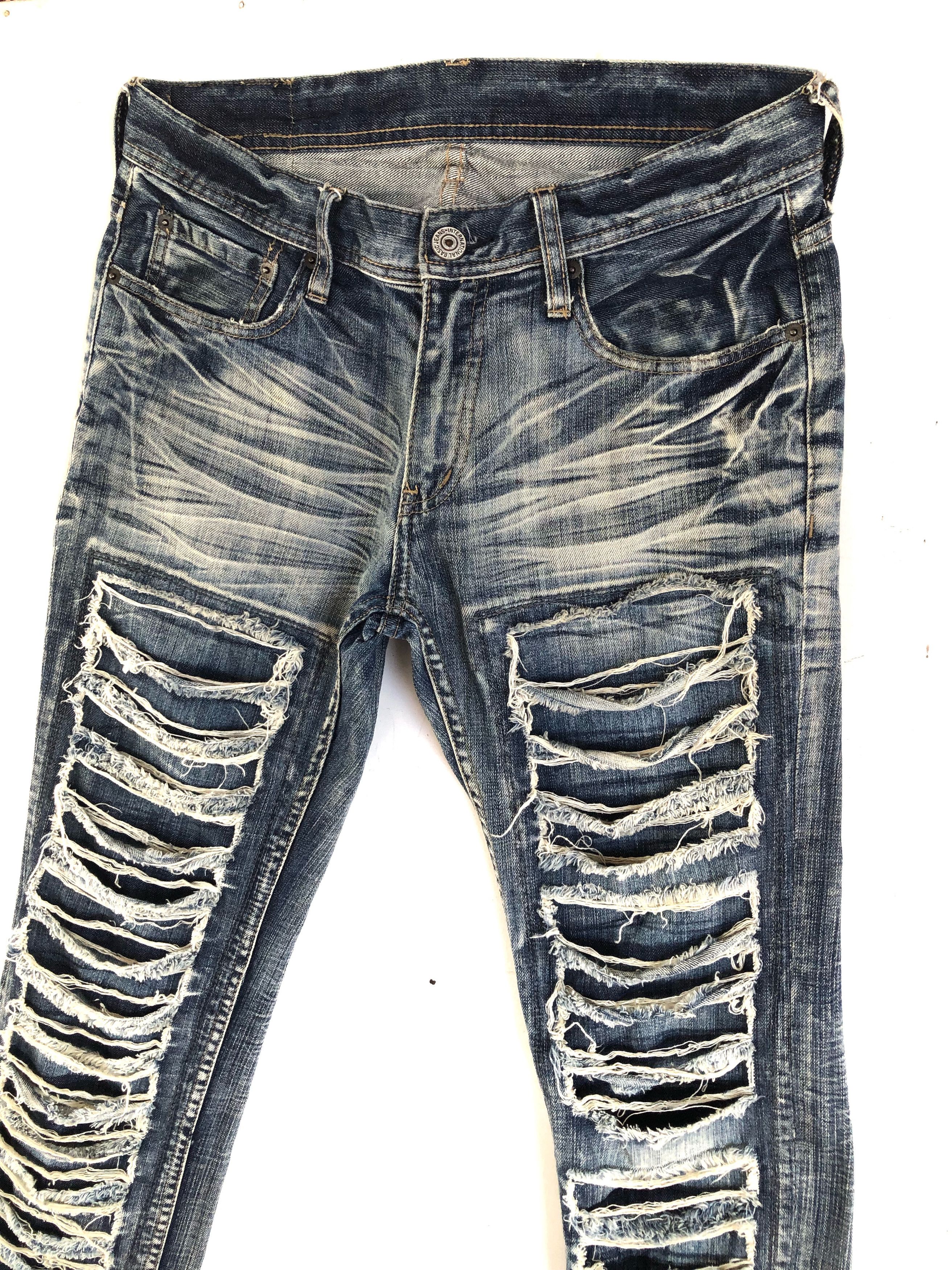 Japanese Brand RARE🔥VINTAGE EDGE RUPERT JAPAN DISTRESSED DESIGN JEANS Size US 32 / EU 48 - 7 Thumbnail