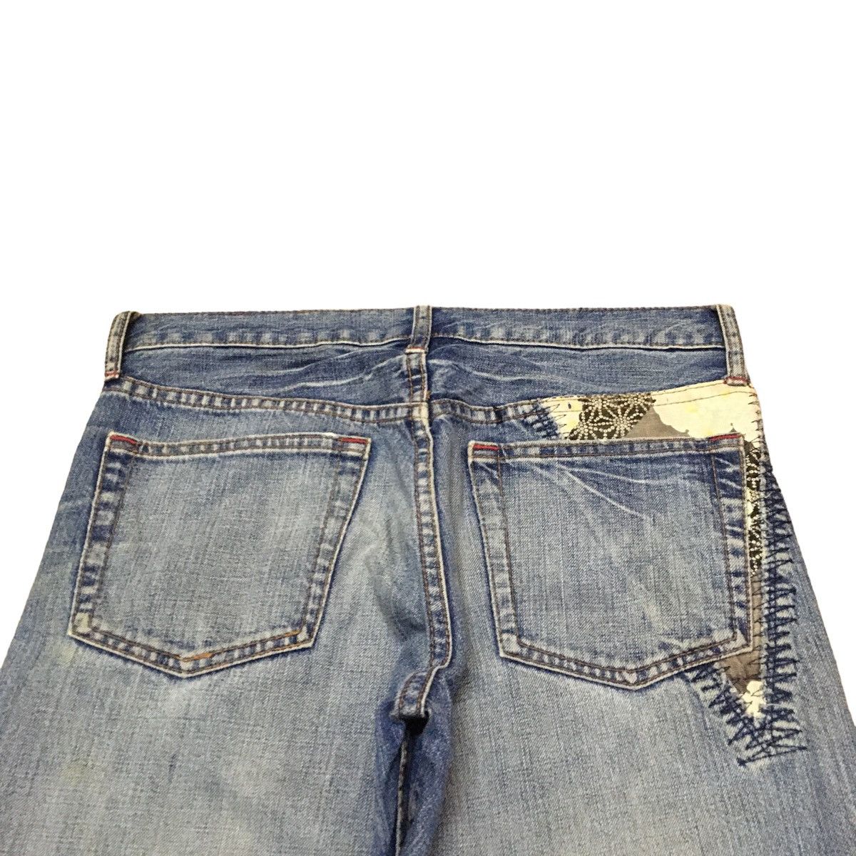Japanese Brand × Takeo Kikuchi Rare Design Vintage Takeo Kikuchi Distressed Jeans 1990s Size US 32 / EU 48 - 4 Thumbnail