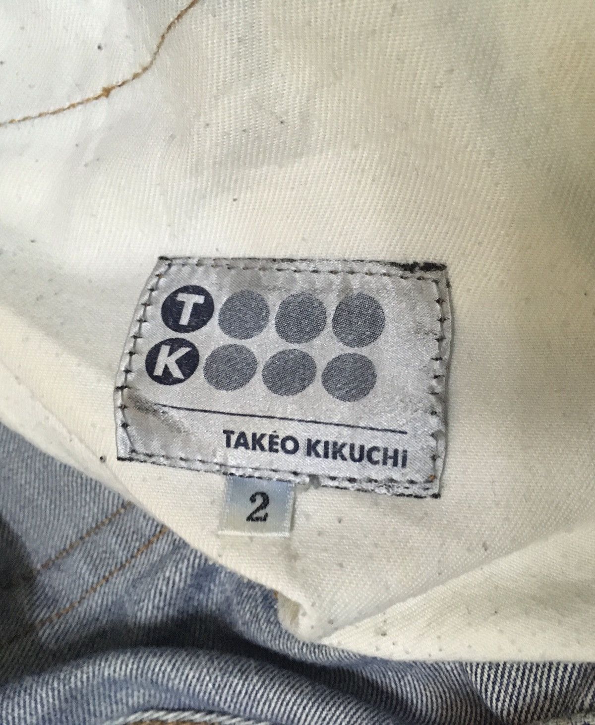Japanese Brand × Takeo Kikuchi Rare Design Vintage Takeo Kikuchi Distressed Jeans 1990s Size US 32 / EU 48 - 7 Thumbnail