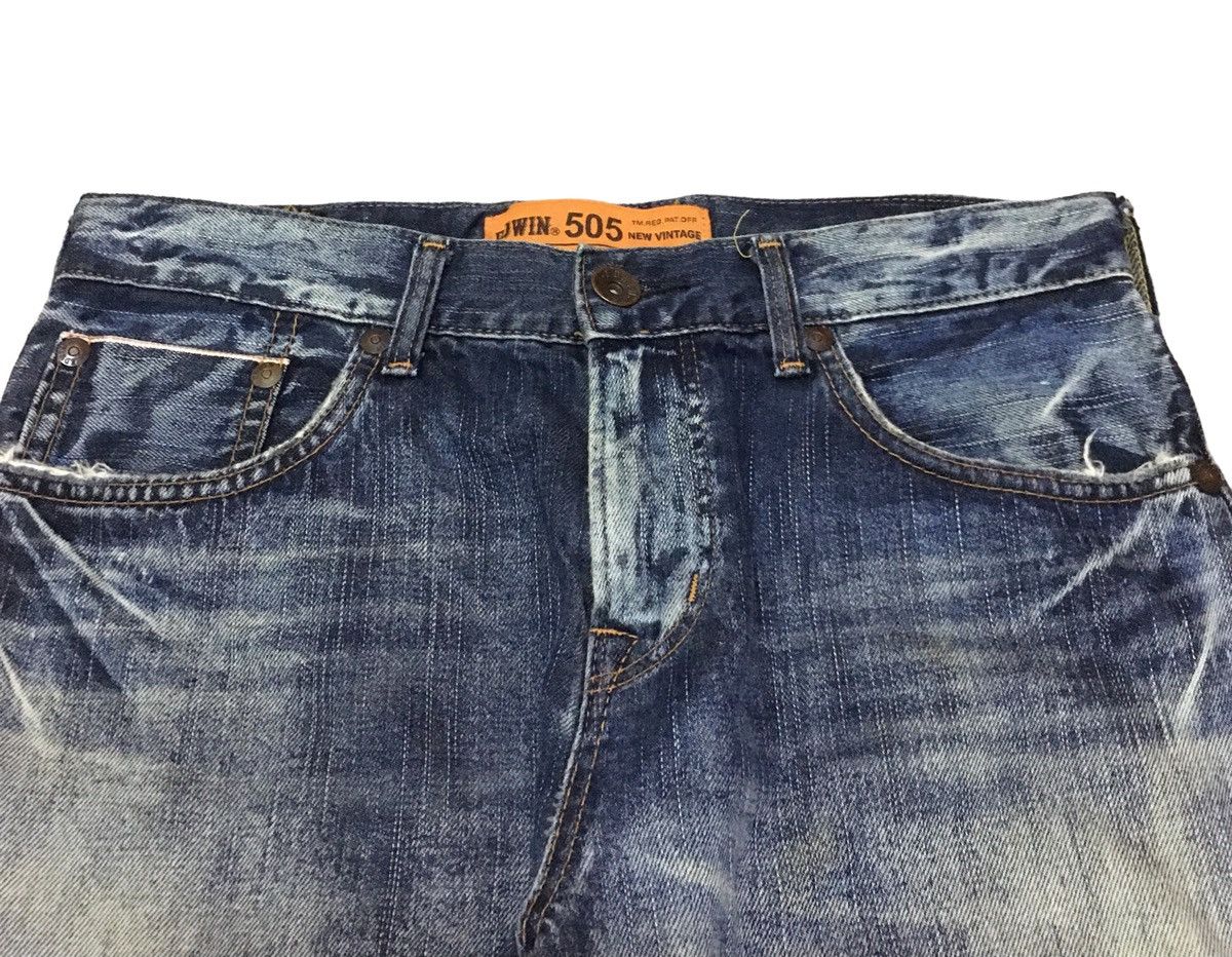 Edwin × Vintage Rare Design Vintage Edwin 505 Selvedge Jeans 1990s Size US 30 / EU 46 - 3 Thumbnail