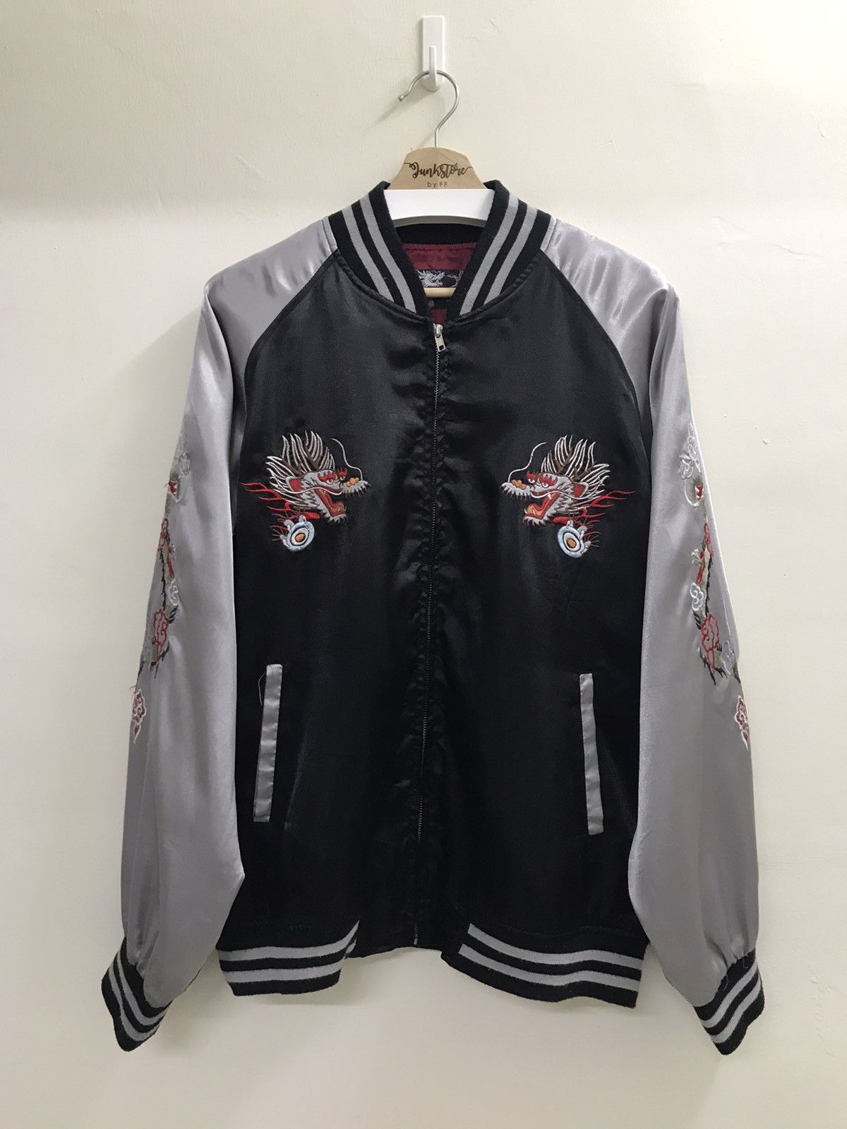 Japanese Brand × Vintage Vintage Dragon Japanese Sukajan Jacket Embroidery Size US XL / EU 56 / 4 - 2 Thumbnail