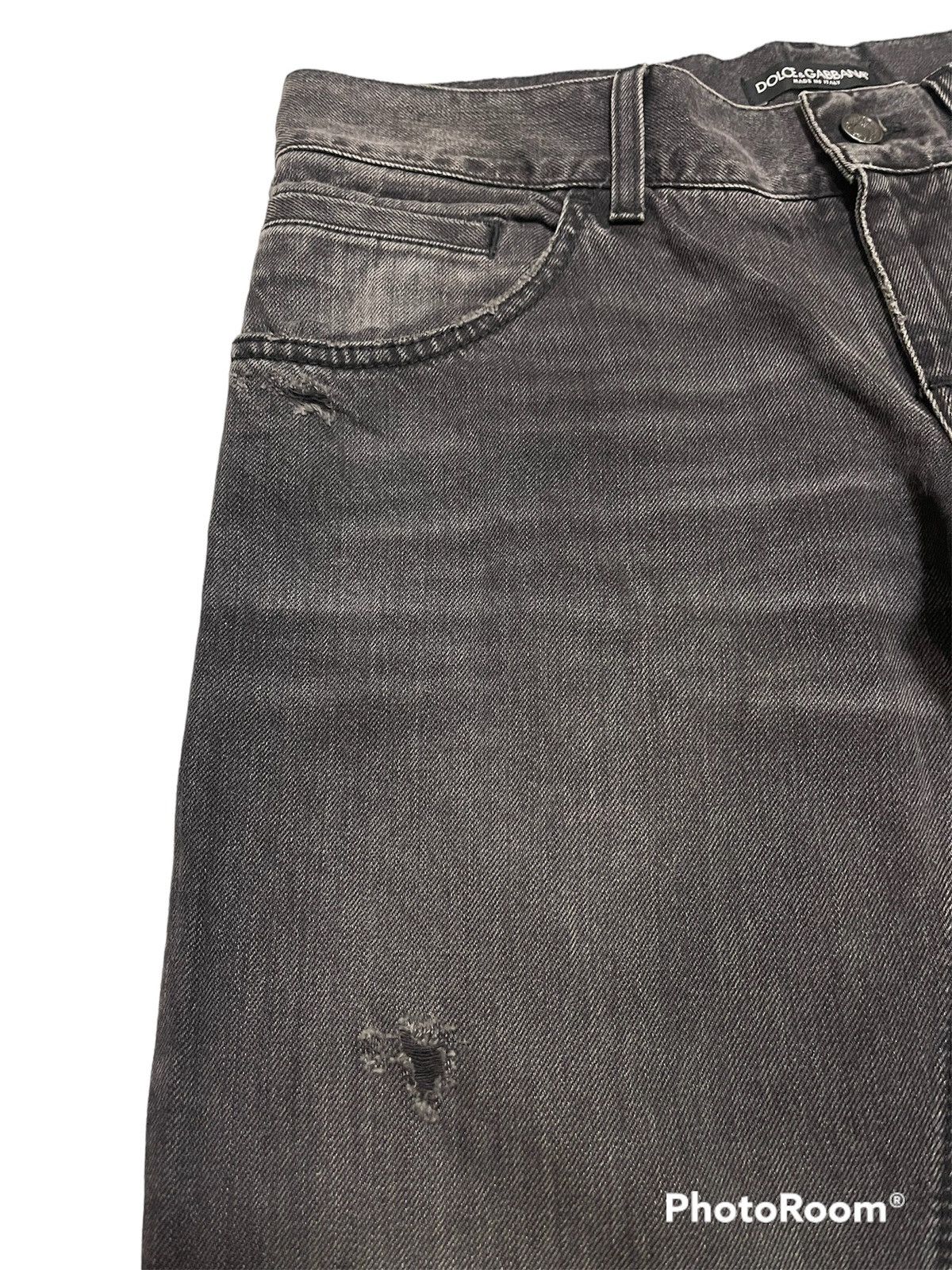 Dolce & Gabbana DOLCE & GABBANA DISTRESSED BLACK JEANS DENIM Size US 32 / EU 48 - 12 Thumbnail