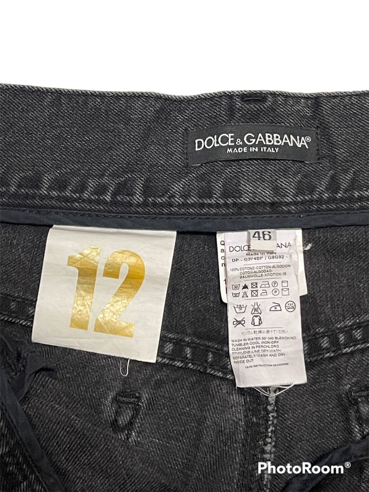 Dolce & Gabbana DOLCE & GABBANA DISTRESSED BLACK JEANS DENIM Size US 32 / EU 48 - 4 Thumbnail