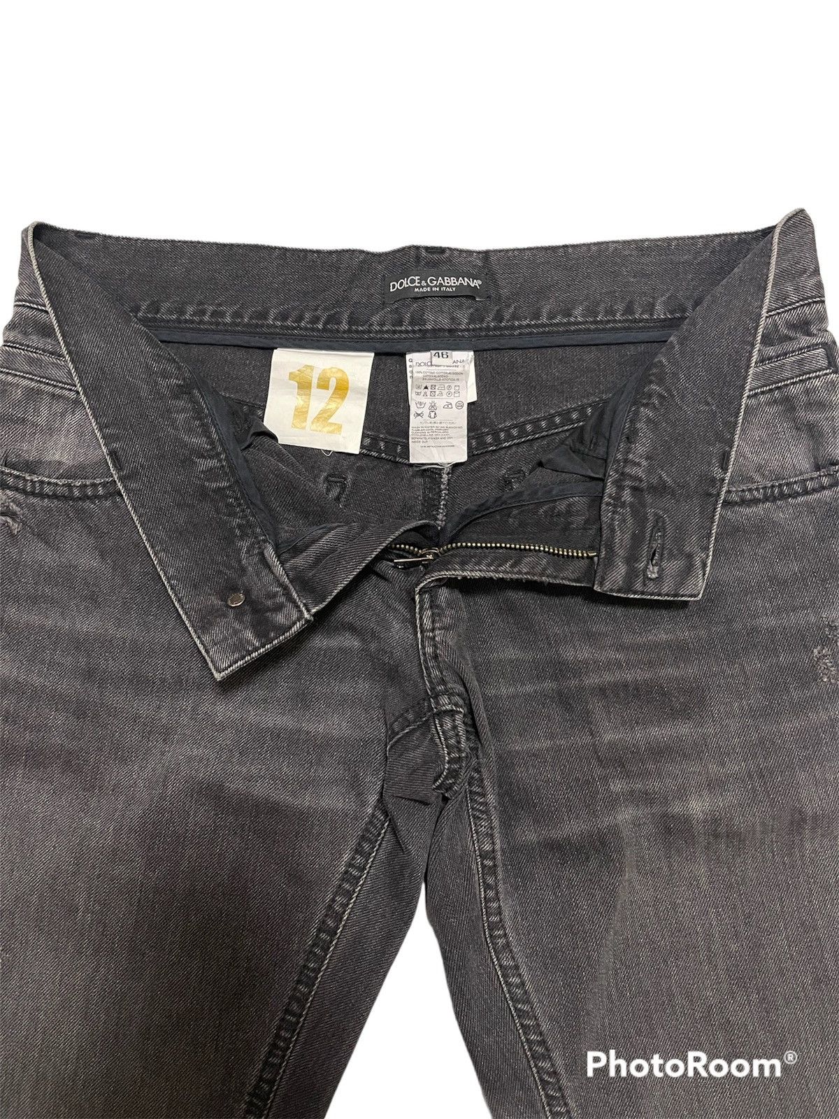 Dolce & Gabbana DOLCE & GABBANA DISTRESSED BLACK JEANS DENIM Size US 32 / EU 48 - 3 Thumbnail