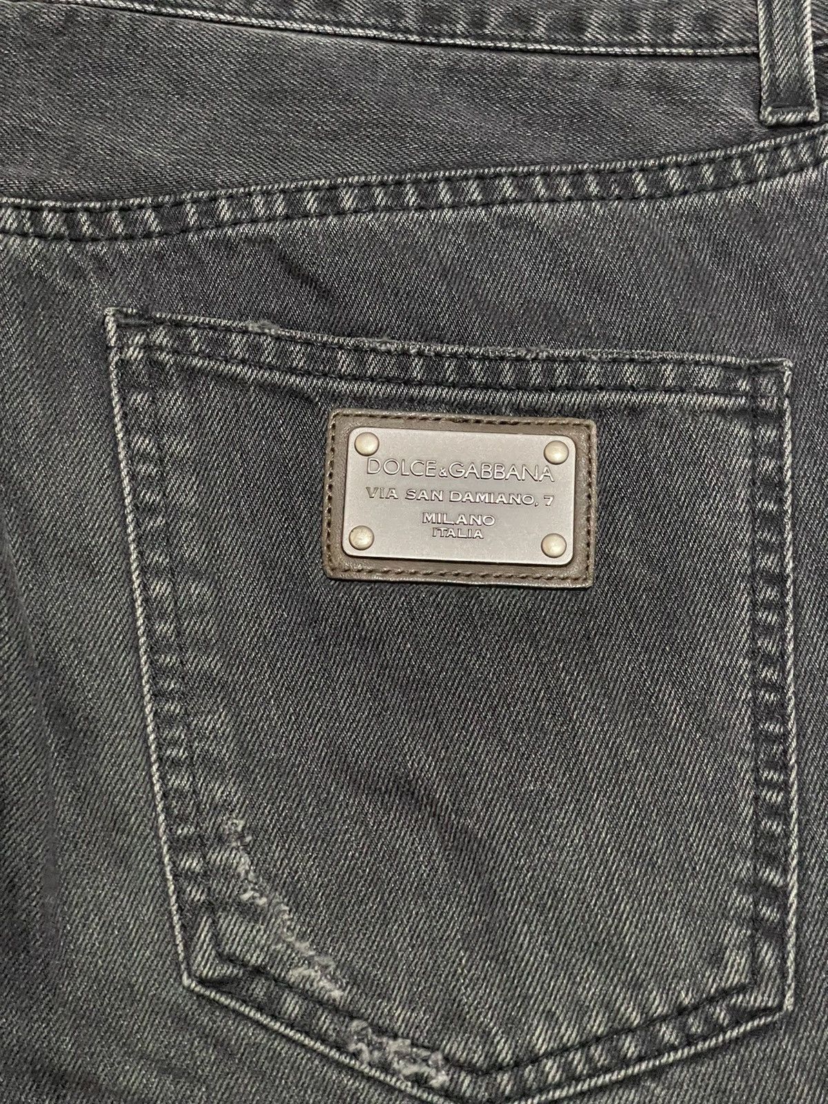 Dolce & Gabbana DOLCE & GABBANA DISTRESSED BLACK JEANS DENIM Size US 32 / EU 48 - 11 Thumbnail