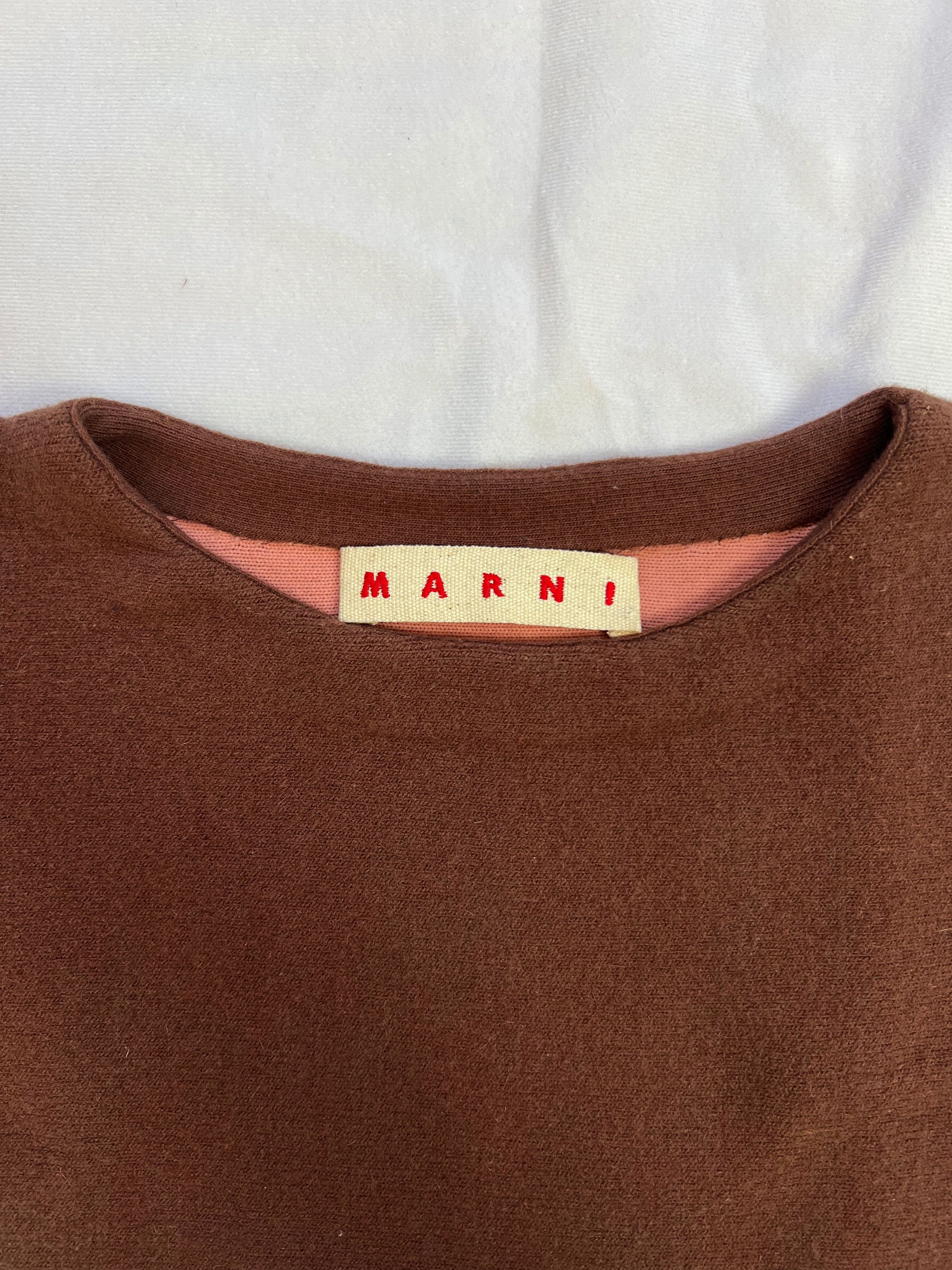 Marni ⚡️QUICK SALE⚡️Marni Brown Short Sleeve Thick Tshirt Size M / US 6-8 / IT 42-44 - 3 Thumbnail