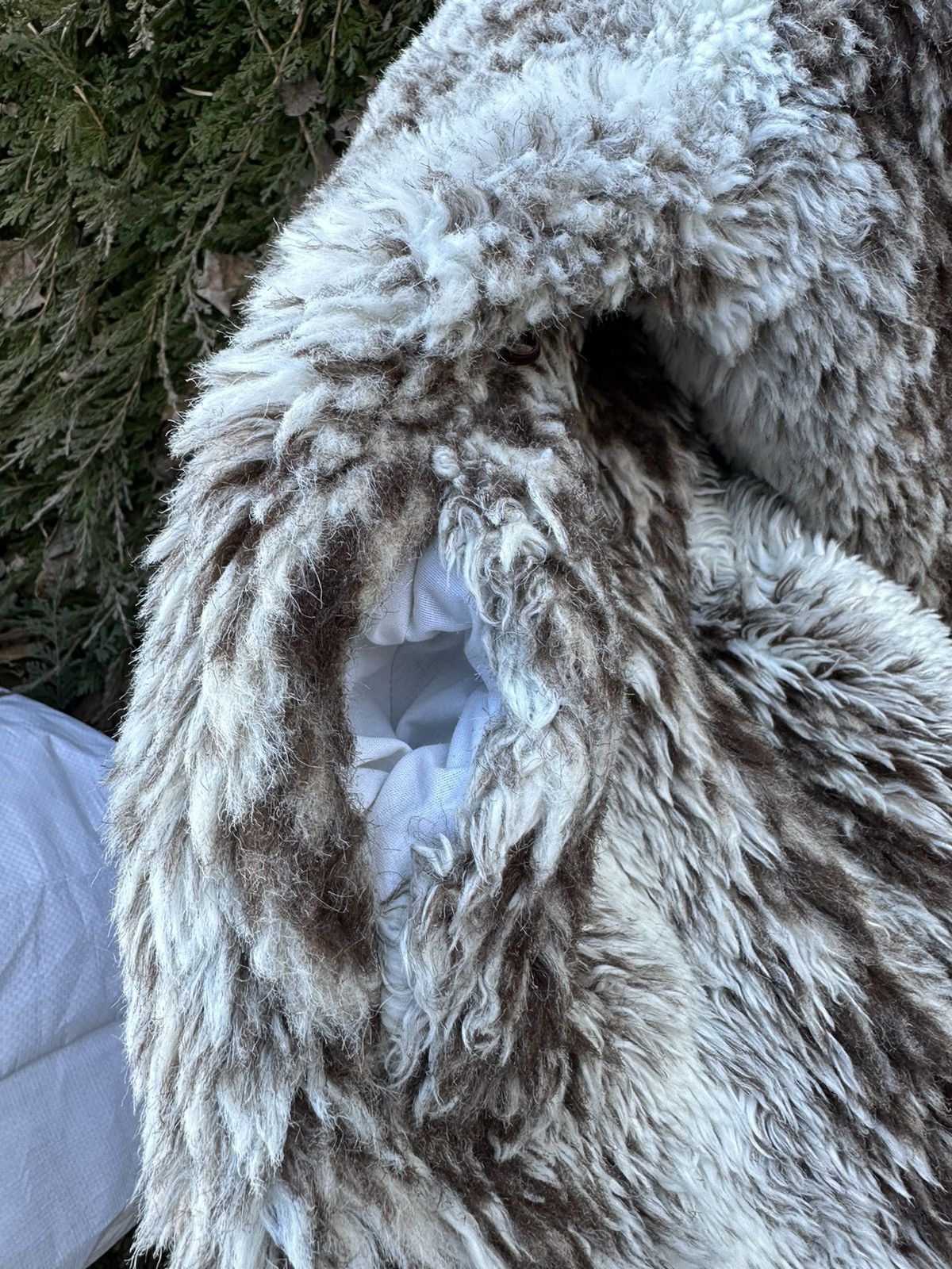 Vintage Vintage Faux Fur Hooded Zip Up Jacket Size L / US 10 / IT 46 - 7 Thumbnail