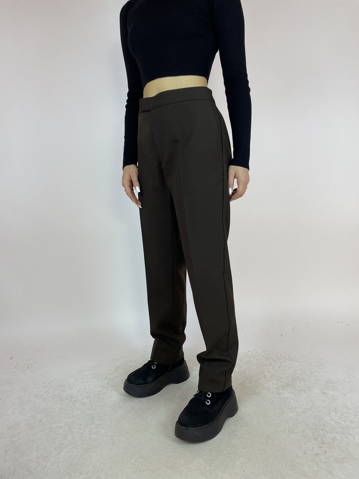 Uniqlo Uniqlo U Pants Dark Brown straight fit Womens size 27 Size 27" / US 4 / IT 40 - 6 Thumbnail