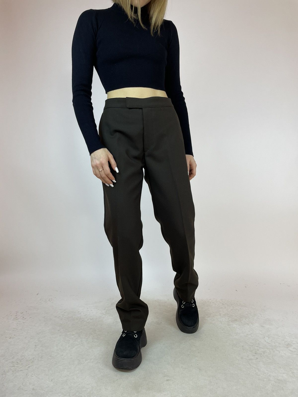 Uniqlo Uniqlo U Pants Dark Brown straight fit Womens size 27 Size 27" / US 4 / IT 40 - 1 Thumbnail