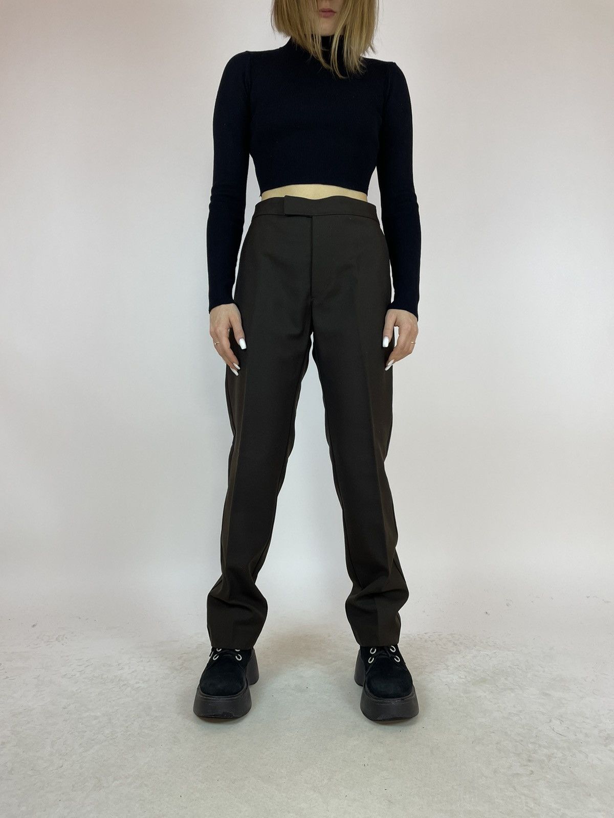 Uniqlo Uniqlo U Pants Dark Brown straight fit Womens size 27 Size 27" / US 4 / IT 40 - 2 Thumbnail