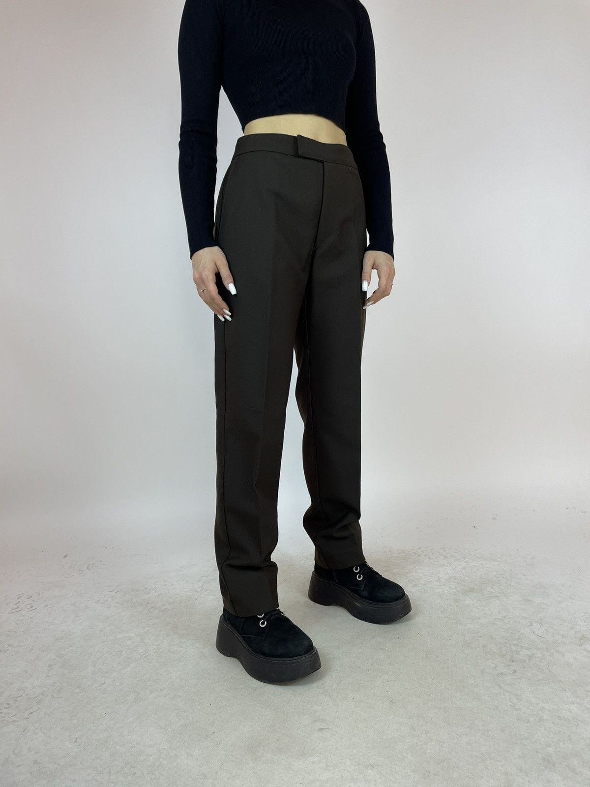 Uniqlo Uniqlo U Pants Dark Brown straight fit Womens size 27 Size 27" / US 4 / IT 40 - 7 Thumbnail