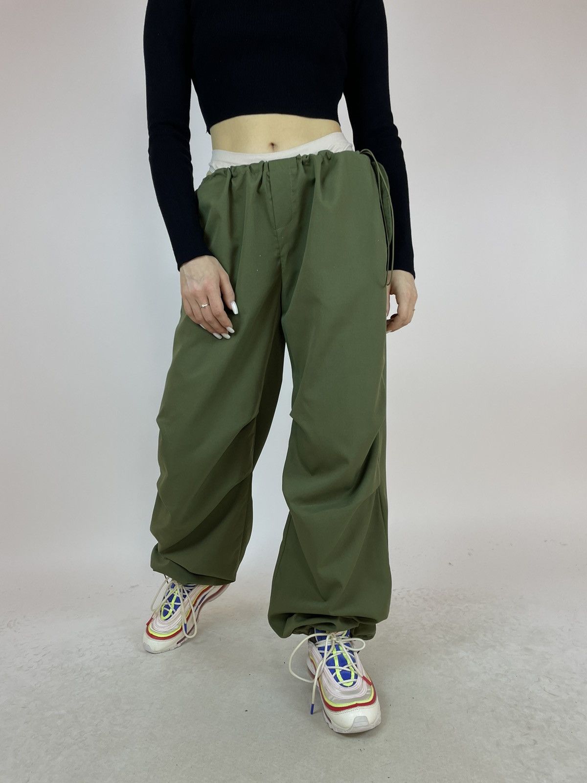 Japanese Brand Women's Parachute pants Fashion Sexy Lounge size L Size 27" / US 4 / IT 40 - 2 Thumbnail