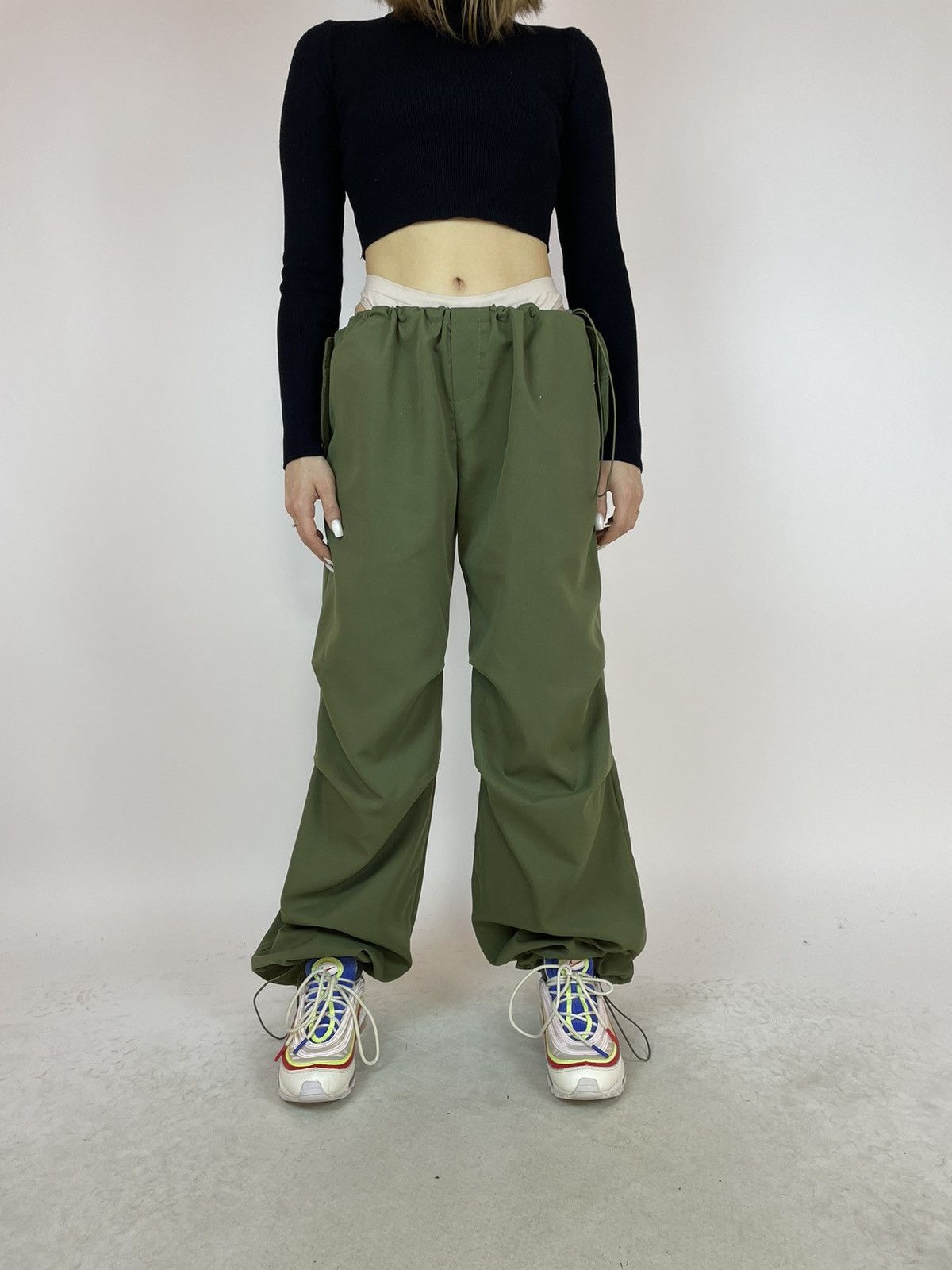 Japanese Brand Women's Parachute pants Fashion Sexy Lounge size L Size 27" / US 4 / IT 40 - 4 Thumbnail