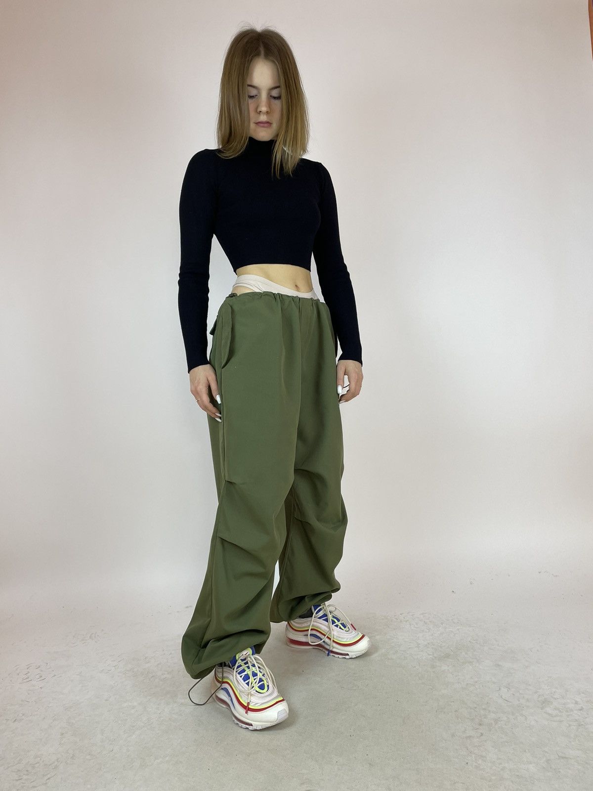 Japanese Brand Women's Parachute pants Fashion Sexy Lounge size L Size 27" / US 4 / IT 40 - 6 Thumbnail