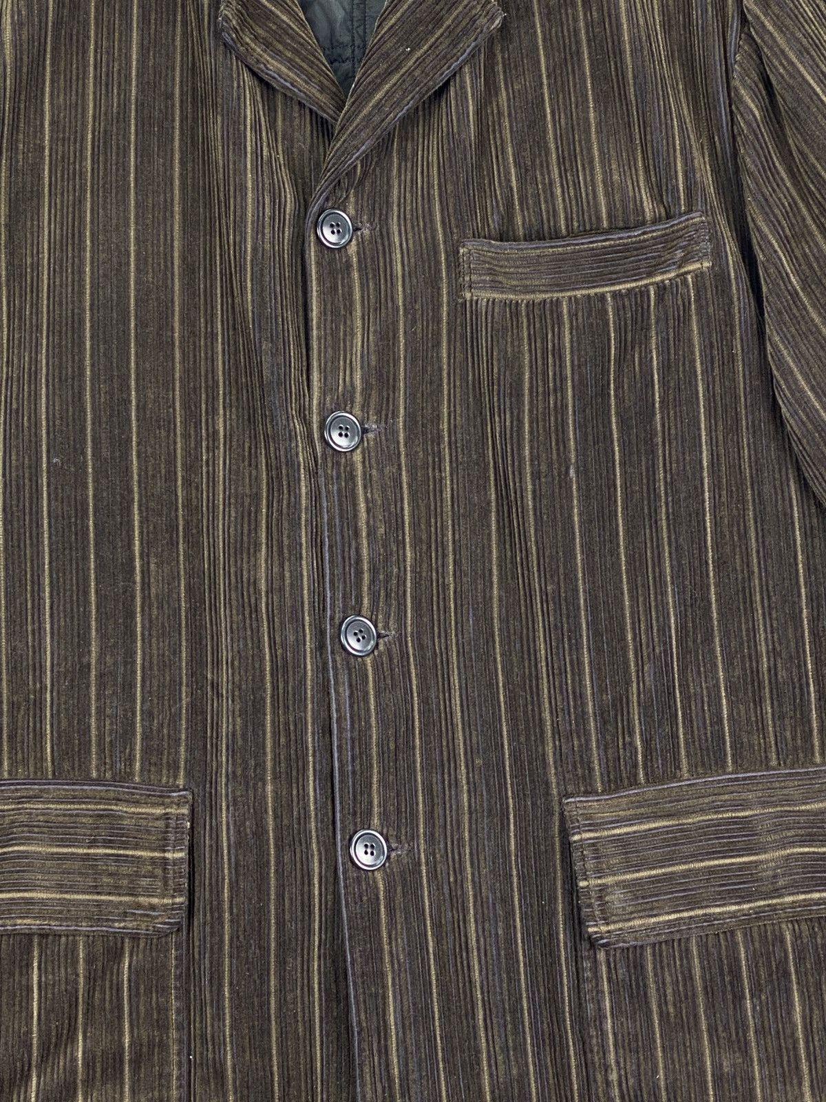 C.P. Company × Vintage Vintage C.P. Company Corduroy Button Up Striped Jacket Size US XL / EU 56 / 4 - 2 Thumbnail