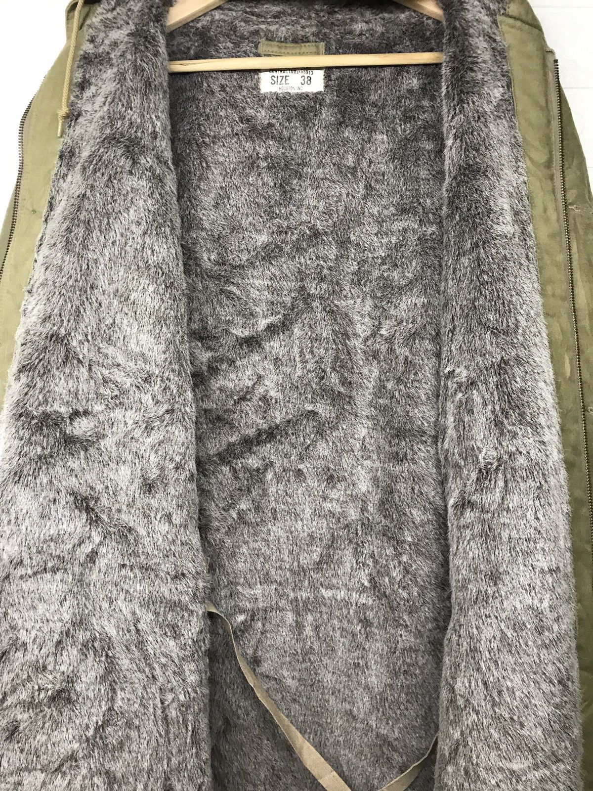 Vintage Vintage Houston Usn Military Fur Hoodie Parka Size US L / EU 52-54 / 3 - 6 Thumbnail