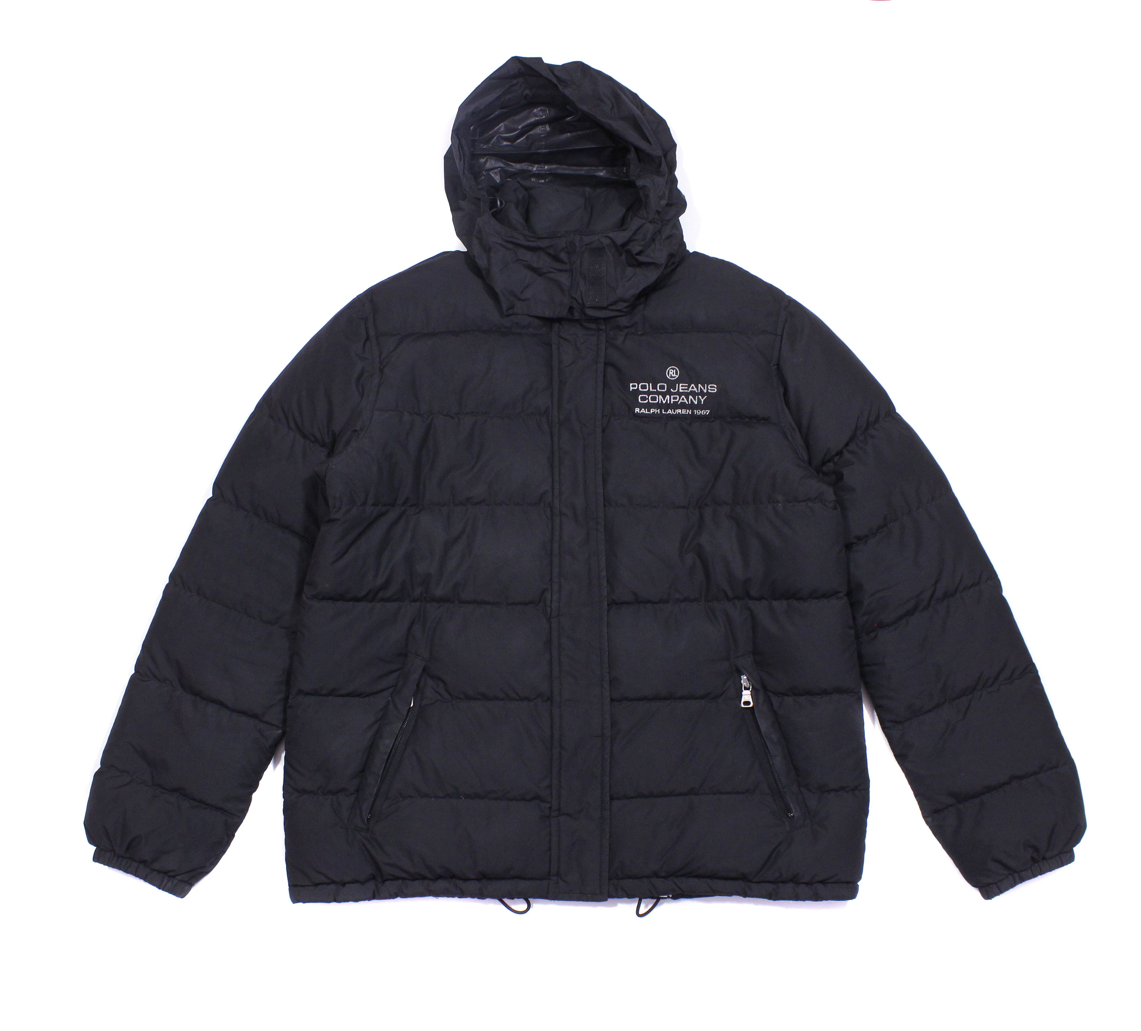 Polo Ralph Lauren 00S Logo Down Puffer Vintage Size L / US 10 / IT 46 - 1 Thumbnail