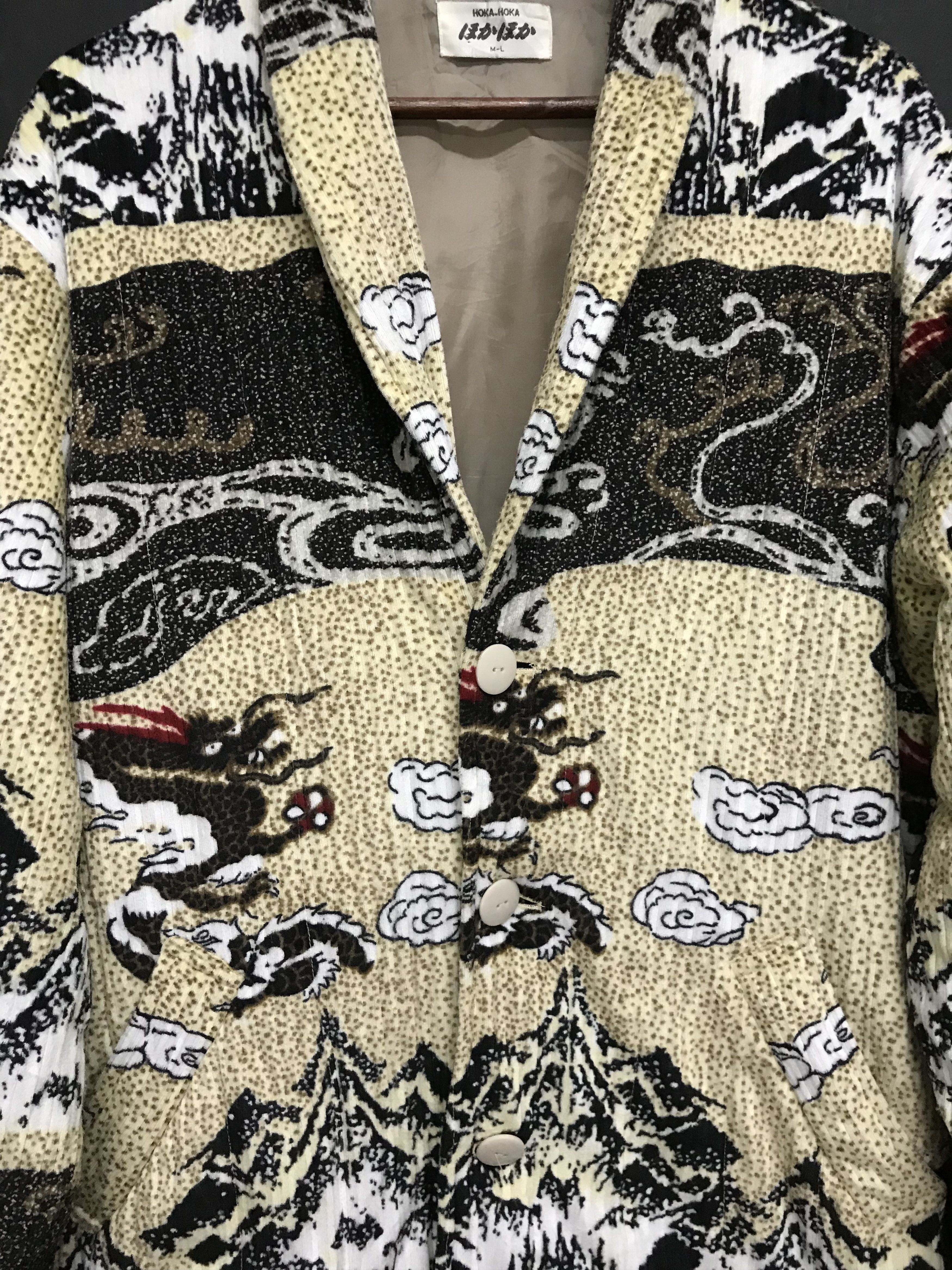 Japanese Brand × Vintage Japanese Traditional Dragon Overprint Quilted Warm Jacket Size US L / EU 52-54 / 3 - 2 Thumbnail