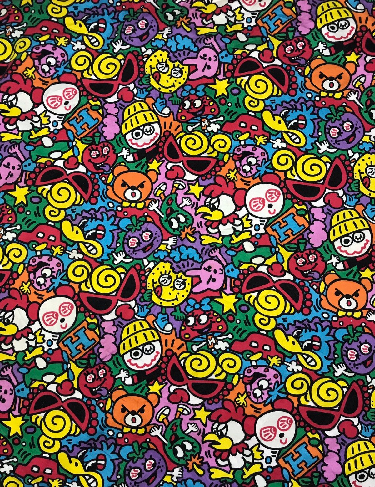 Pre-owned Hysteric Glamour Hysterics Mini Full Print Baby Blanket In Colourfull
