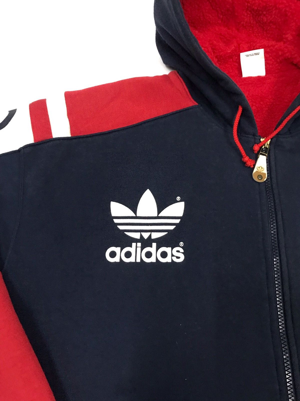 Adidas × Vintage Vintage Adidas Spell Out Big Logo Hoodie Fleece Jacket Size US L / EU 52-54 / 3 - 5 Thumbnail