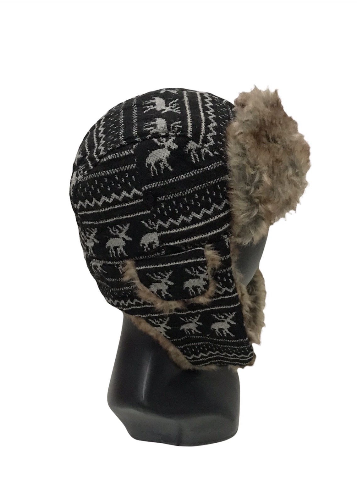 Vintage Shearling Fur Earlap Aviator Hats
