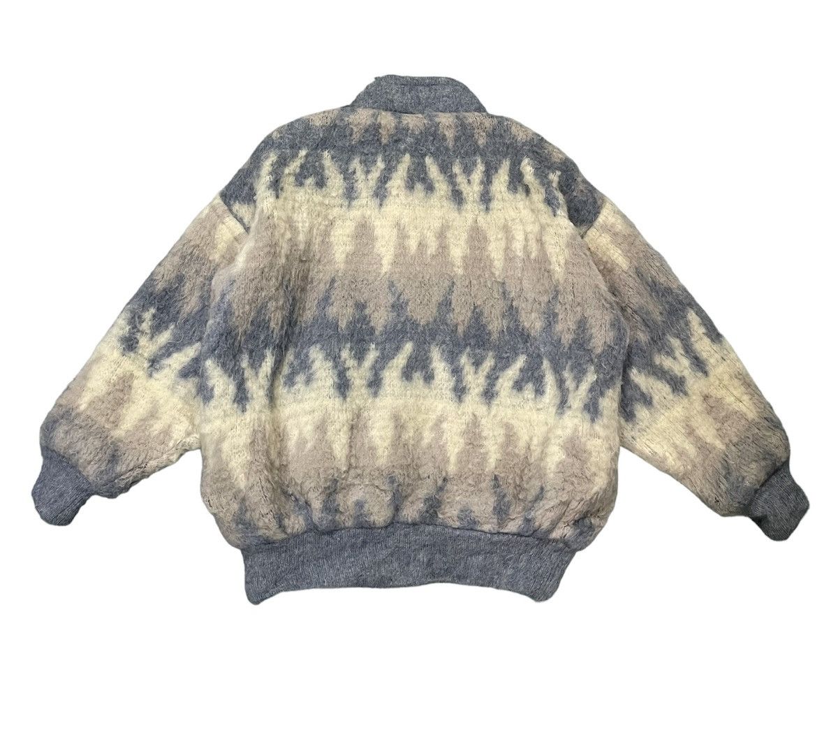 Vintage STOBI FLEECE ABSTRACT/ ART BOMBER JACKET Size US L / EU 52-54 / 3 - 2 Thumbnail