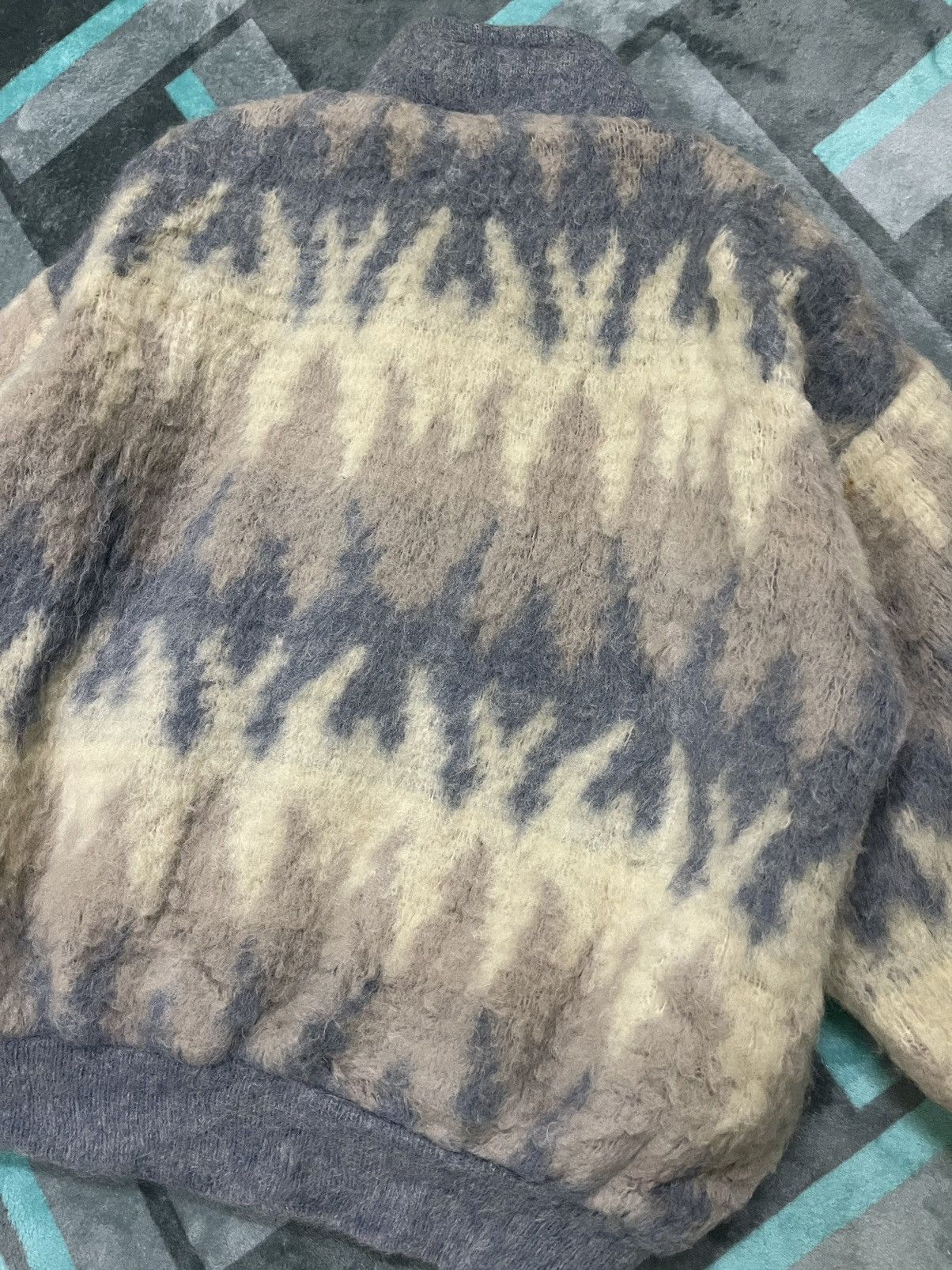 Vintage STOBI FLEECE ABSTRACT/ ART BOMBER JACKET Size US L / EU 52-54 / 3 - 10 Thumbnail