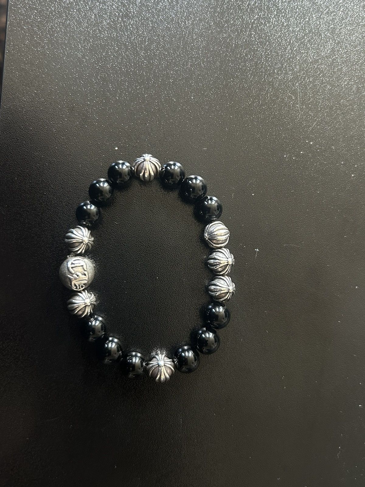 Chrome Hearts Chrome Hearts Black Onyx Bead Bracelet Grailed