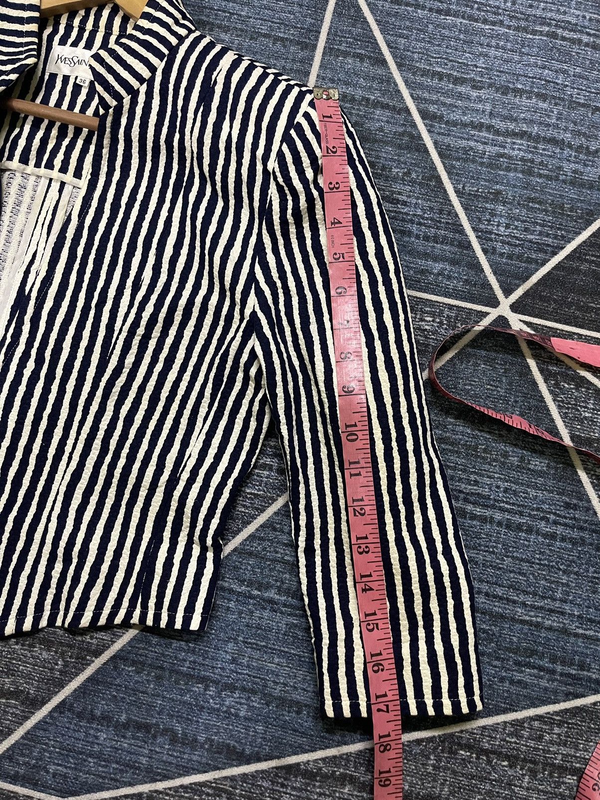 Yves Saint Laurent YVES SAINT LAURENT STRIPE DESIGN LADIES JACKET Size XS / US 0-2 / IT 36-38 - 14 Thumbnail