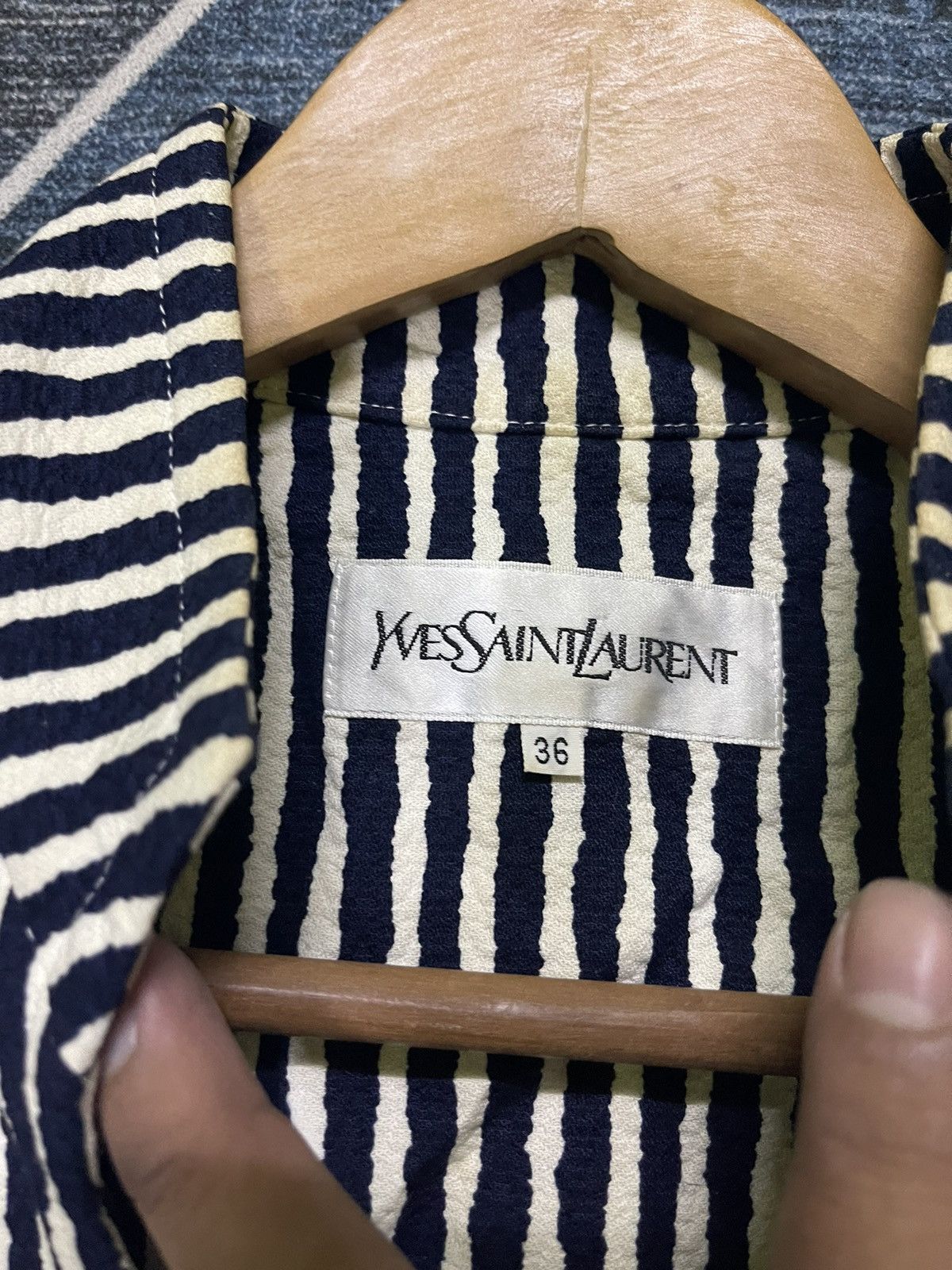 Yves Saint Laurent YVES SAINT LAURENT STRIPE DESIGN LADIES JACKET Size XS / US 0-2 / IT 36-38 - 8 Thumbnail