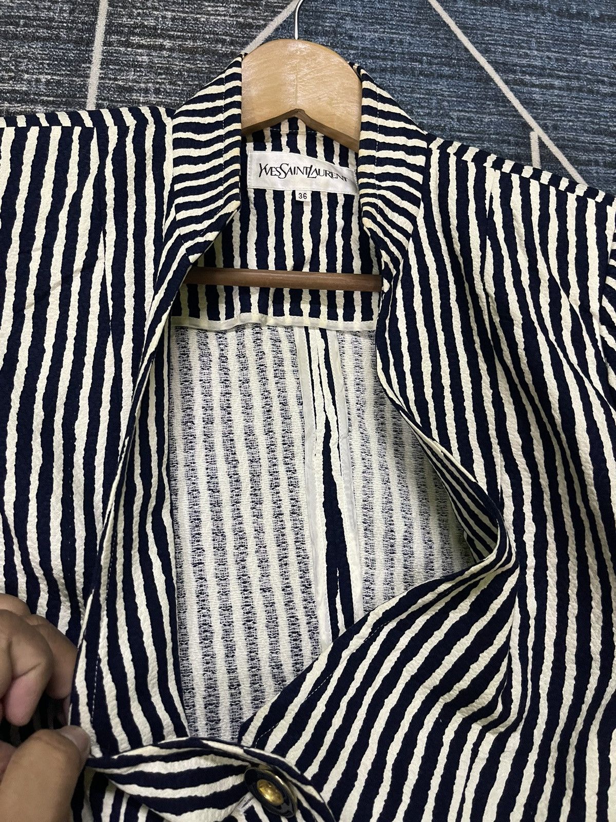 Yves Saint Laurent YVES SAINT LAURENT STRIPE DESIGN LADIES JACKET Size XS / US 0-2 / IT 36-38 - 7 Thumbnail