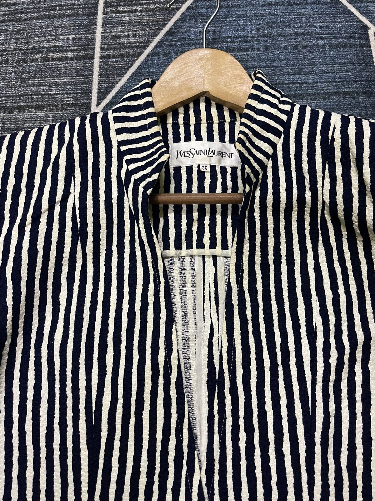 Yves Saint Laurent YVES SAINT LAURENT STRIPE DESIGN LADIES JACKET Size XS / US 0-2 / IT 36-38 - 6 Thumbnail