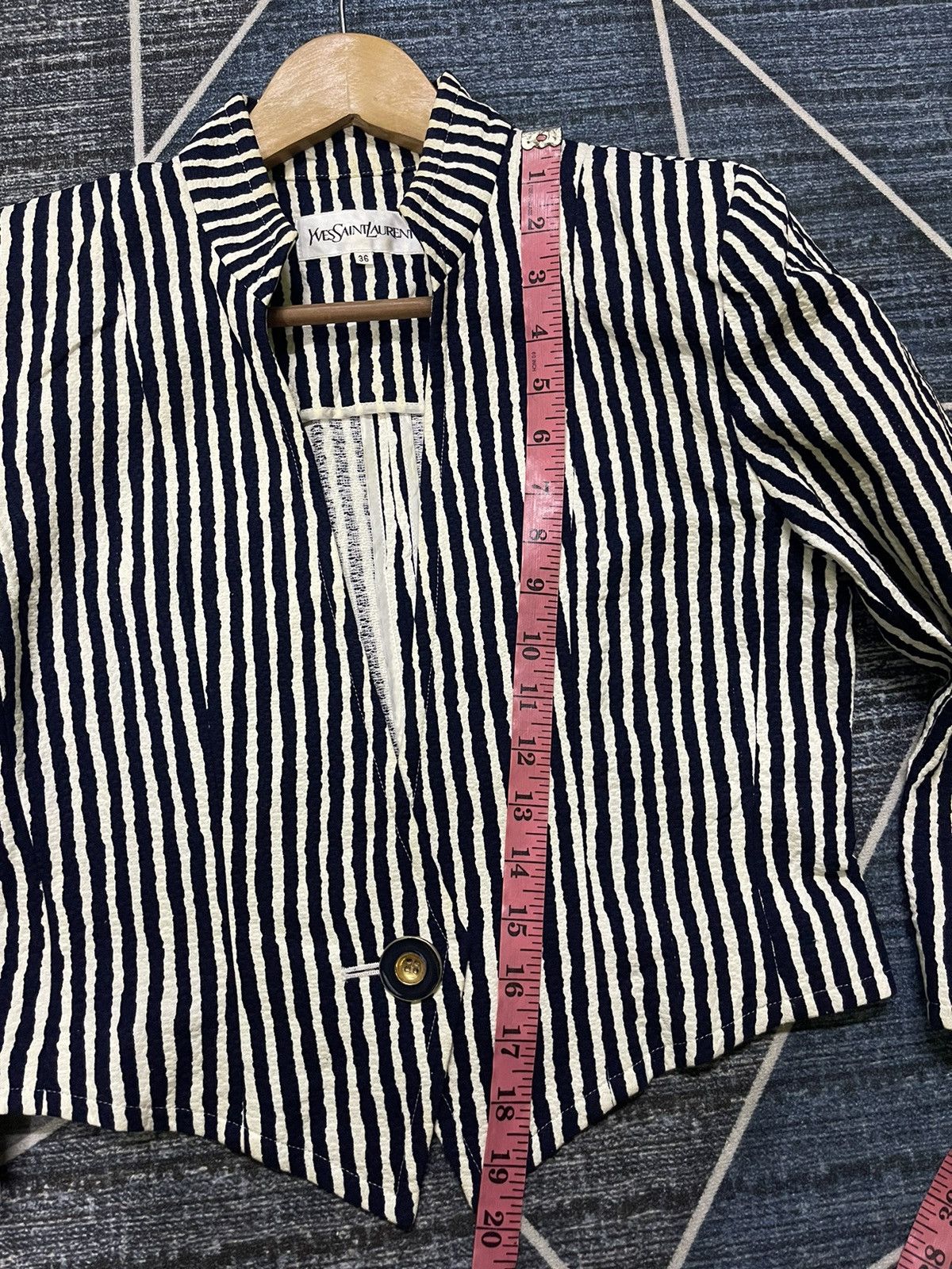 Yves Saint Laurent YVES SAINT LAURENT STRIPE DESIGN LADIES JACKET Size XS / US 0-2 / IT 36-38 - 12 Thumbnail