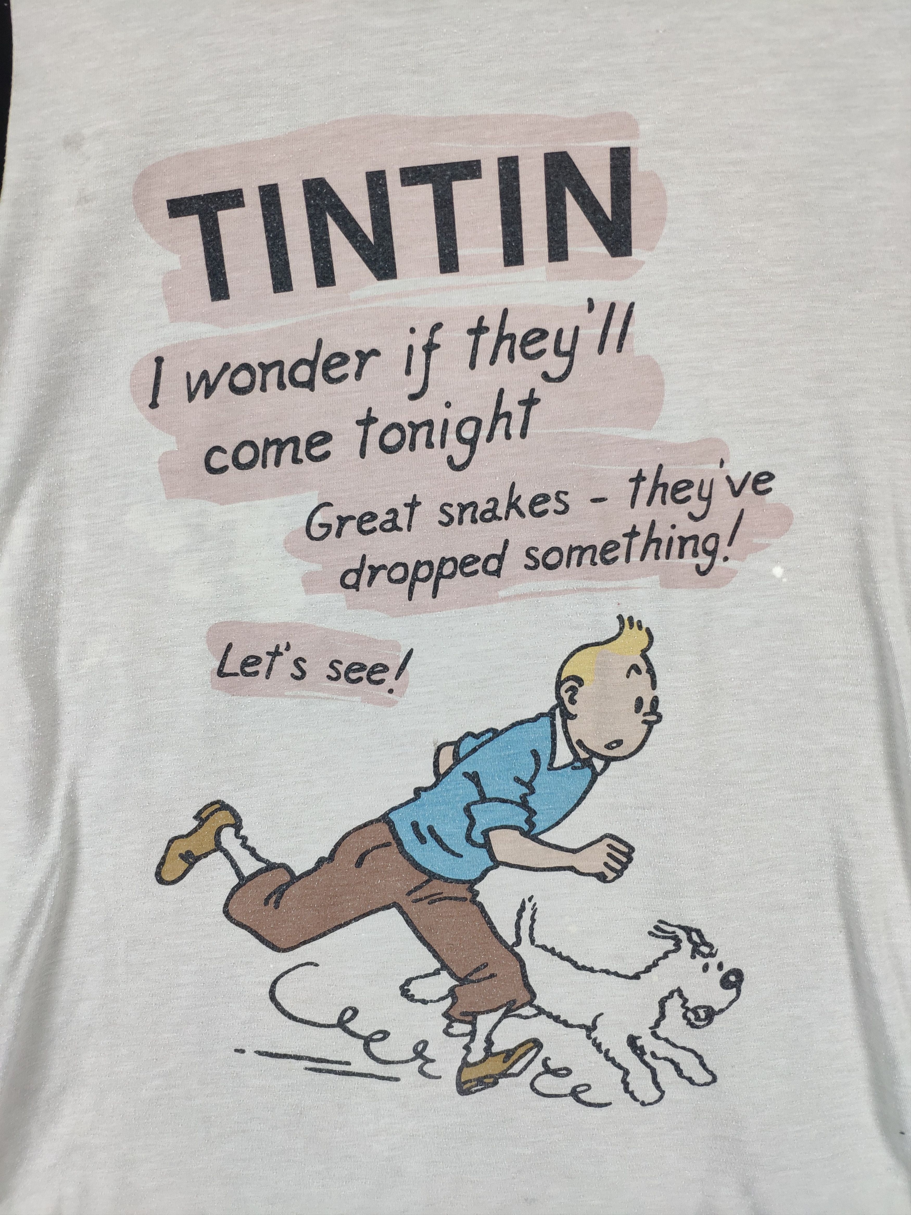 Cartoon Network × Japanese Brand × Uniqlo Steal 💥 Uniqlo T Shirt Tin Tin Cartoon Tee Les Adventure Size S / US 4 / IT 40 - 4 Thumbnail