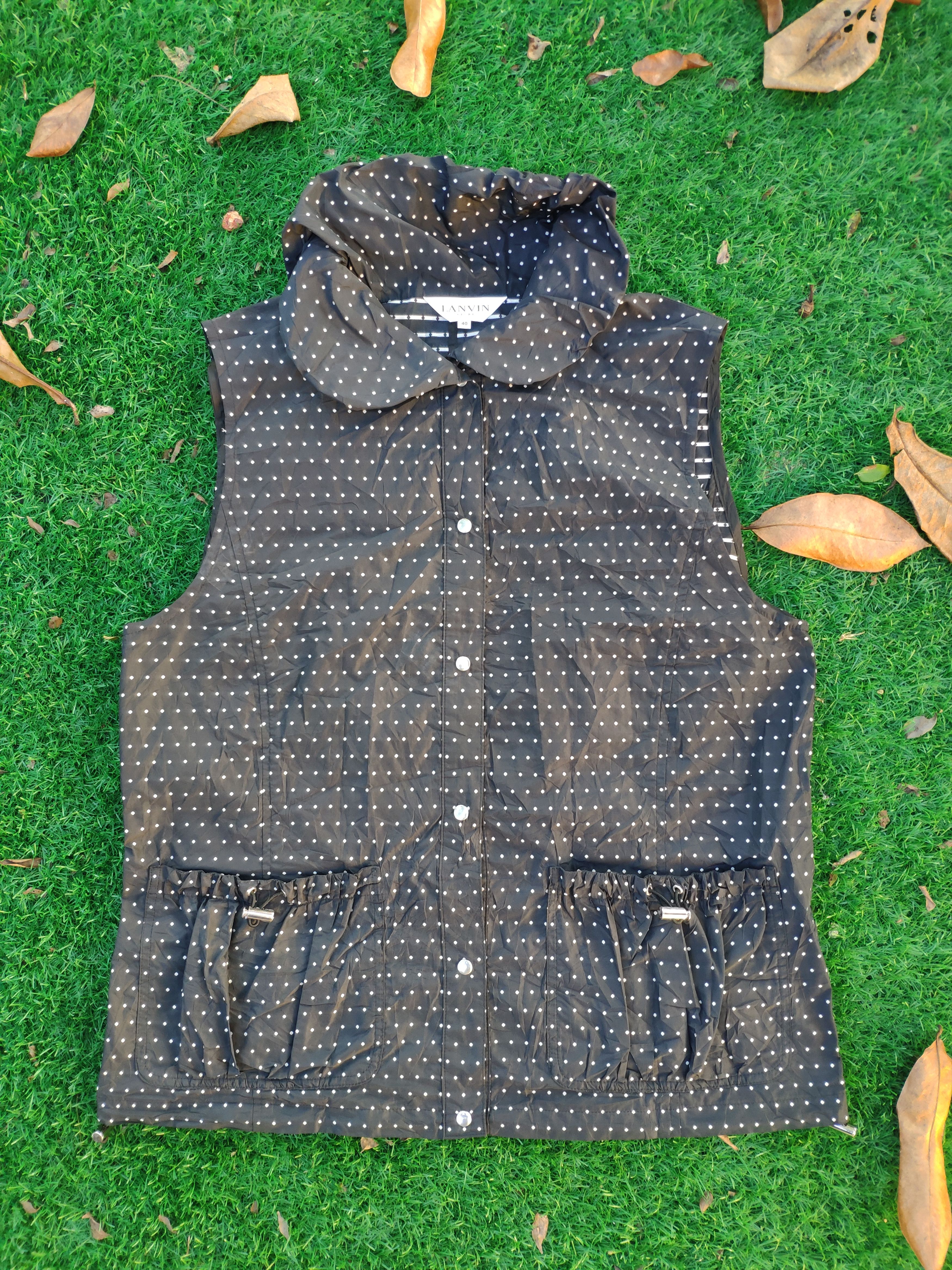 Designer × Lanvin Steal 💥 Vintage Lanvin Vest Polkadot Size S / US 4 / IT 40 - 2 Thumbnail