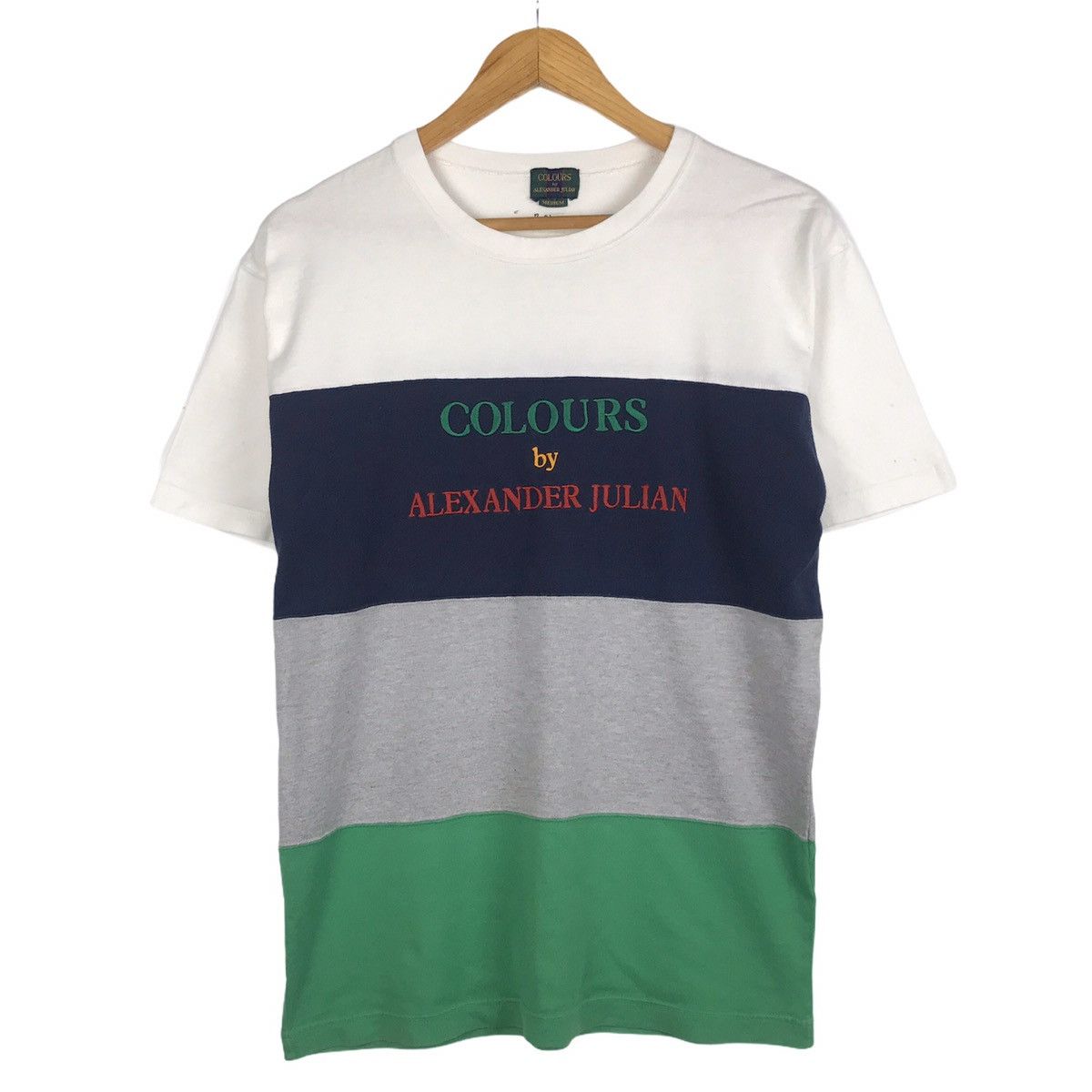 image of Vintage 90's Colours By Alexander Julian Fashion Designer in Blue/Green/White, Men's (Size Medium)