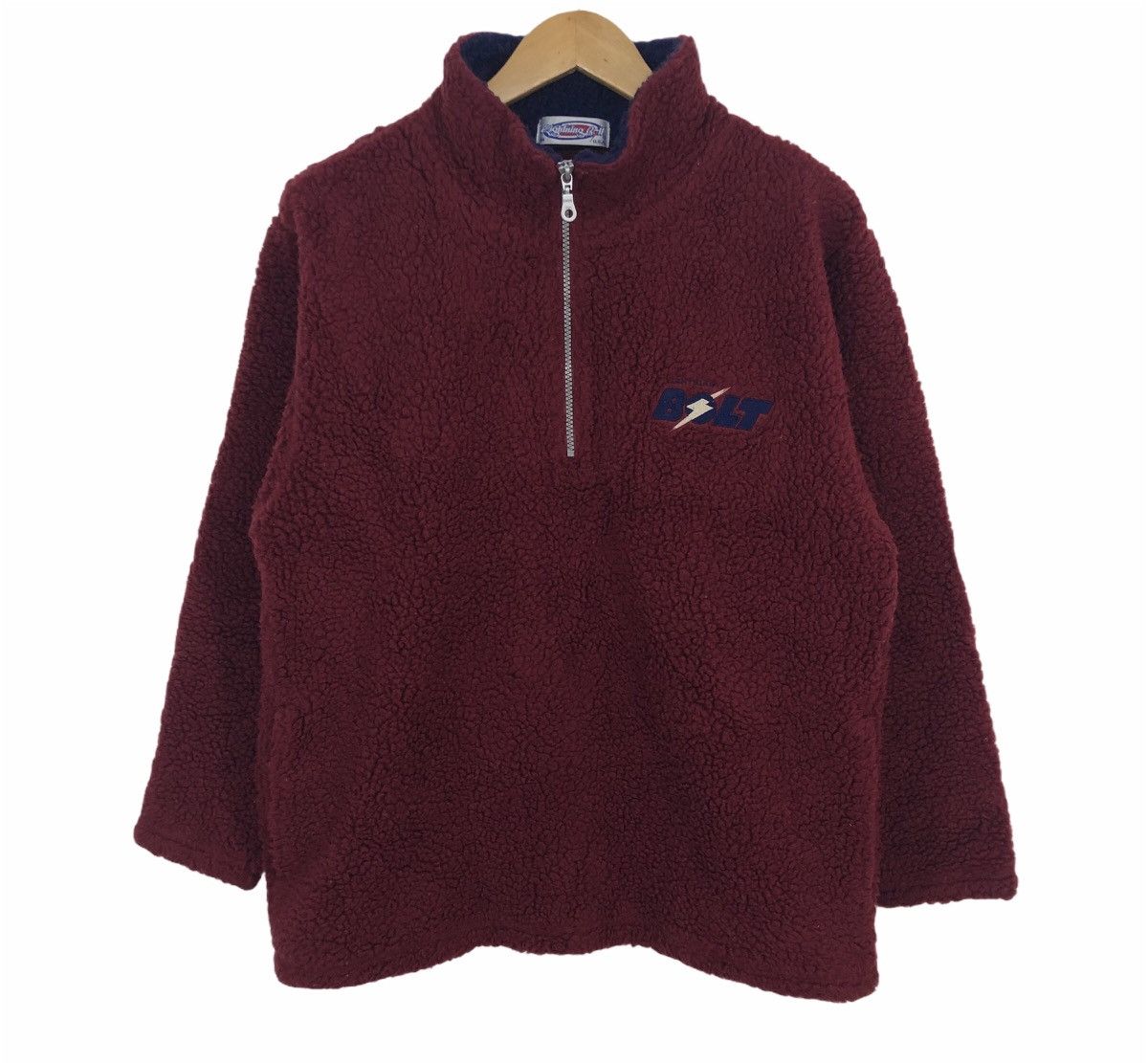 Lightning Bolt Vintage Lightning Bolt Half Zipper Deep Pile Fleece Jacket Size US M / EU 48-50 / 2 - 1 Thumbnail