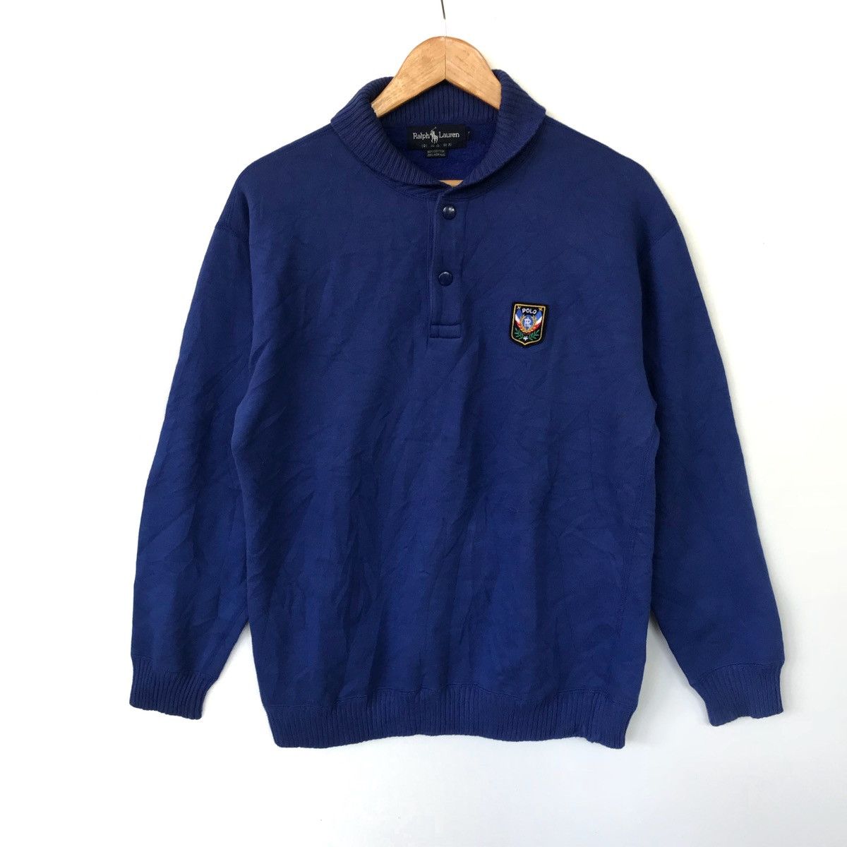 🔥SUPER RARE🔥 Polo Ralph Lauren Uni Crest Shawl Neck