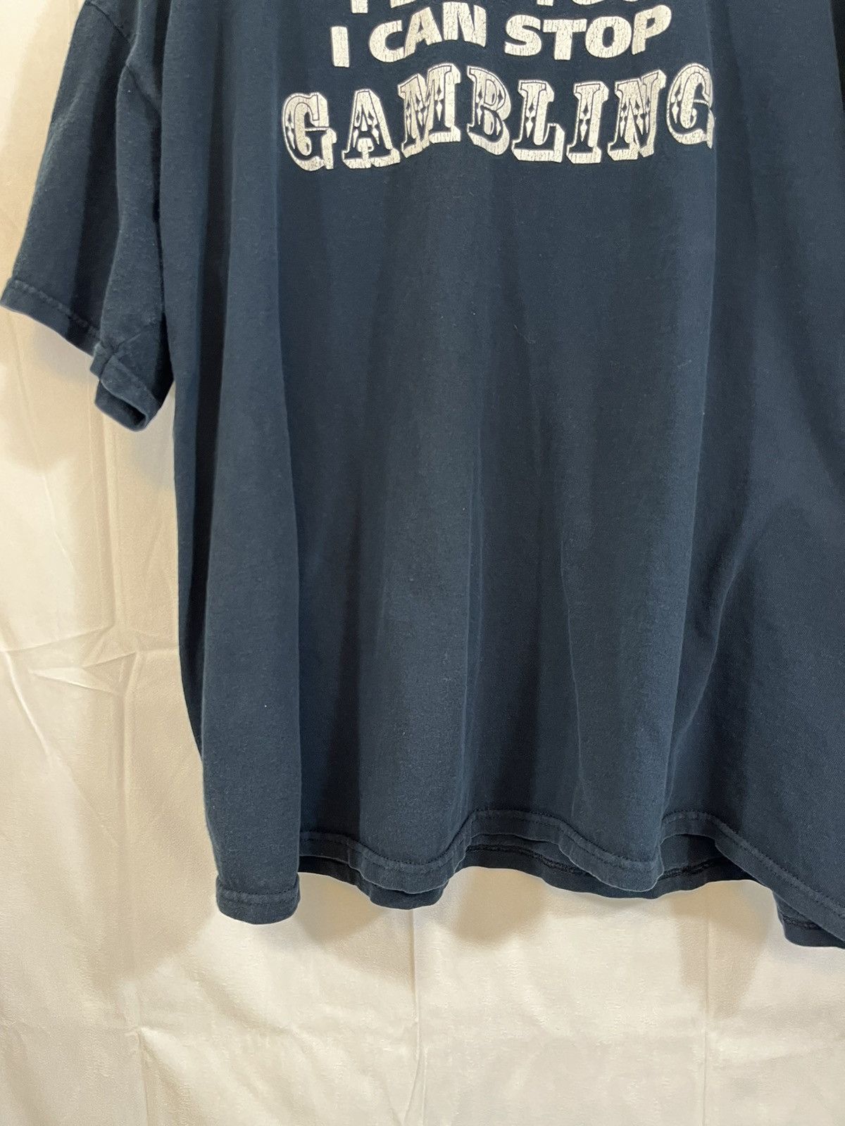 Vintage Gambling Y2K Humor Faded 2000s Joke Tee Size US XXL / EU 58 / 5 - 7 Thumbnail