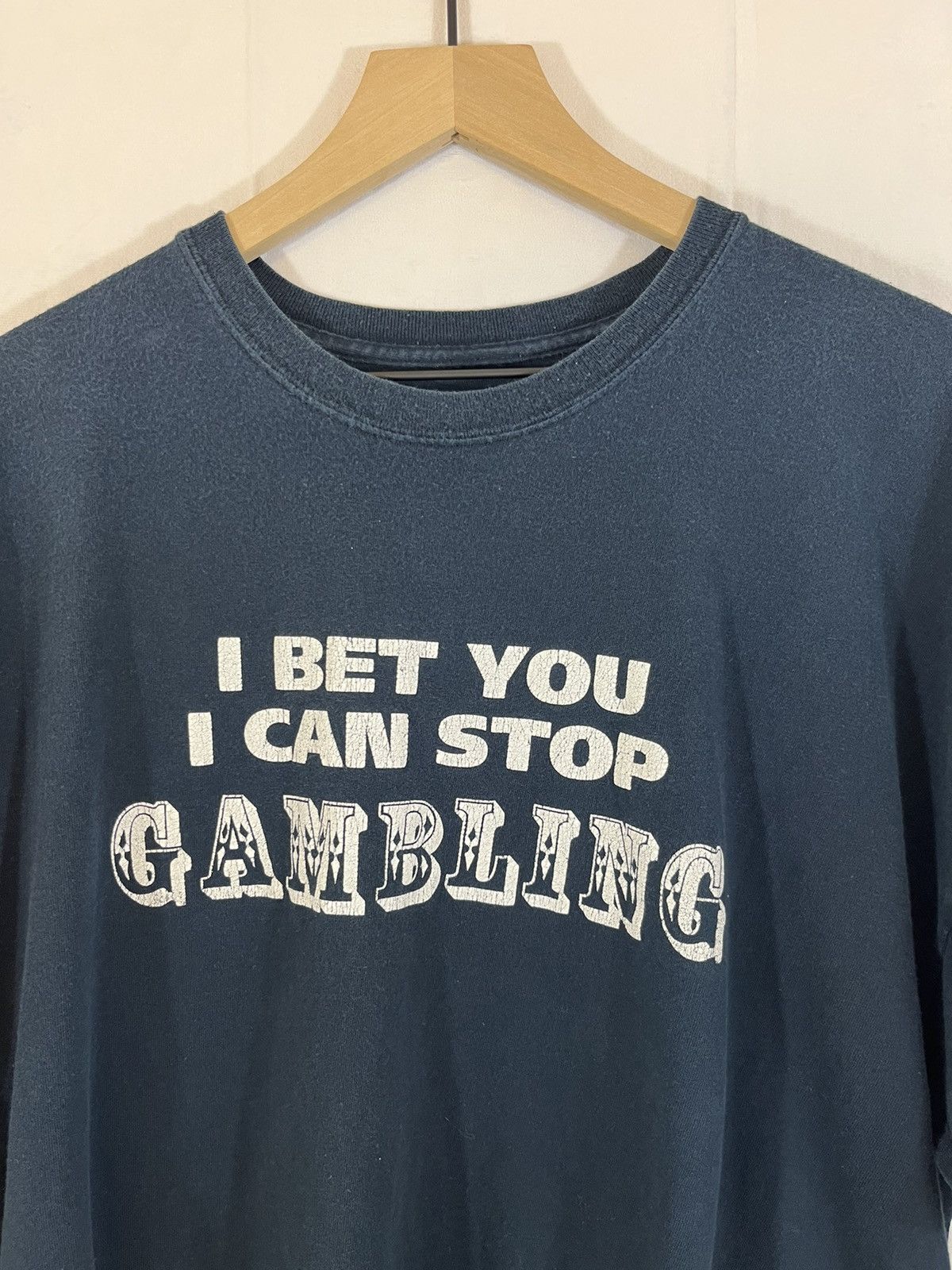 Vintage Gambling Y2K Humor Faded 2000s Joke Tee Size US XXL / EU 58 / 5 - 2 Thumbnail