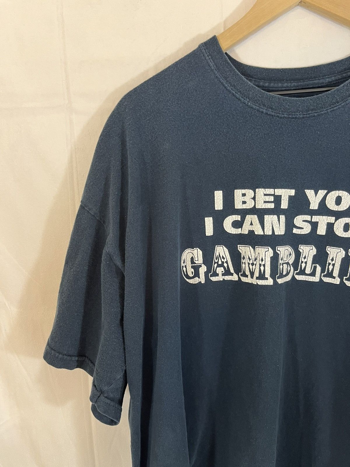 Vintage Gambling Y2K Humor Faded 2000s Joke Tee Size US XXL / EU 58 / 5 - 5 Thumbnail