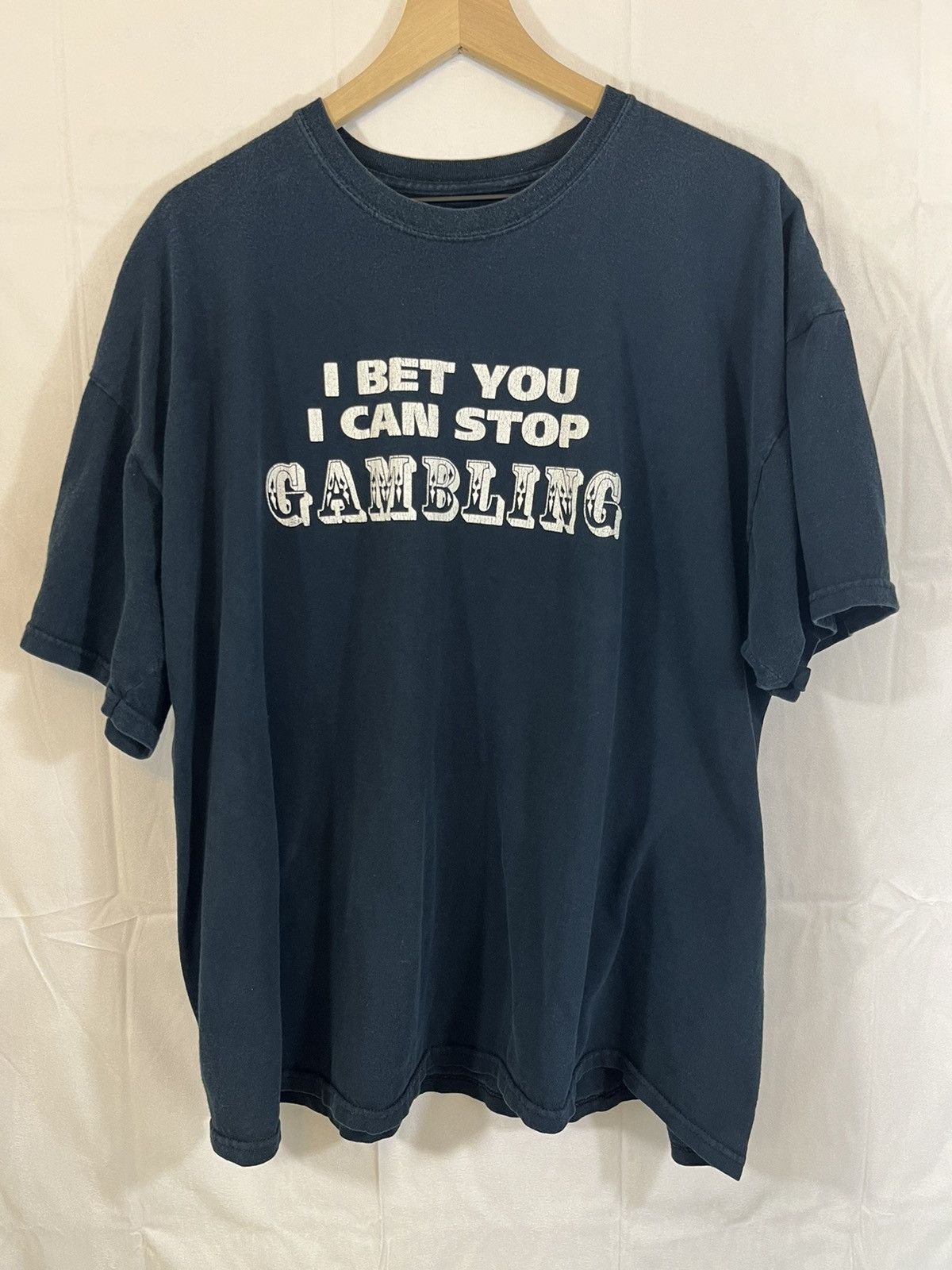 Vintage Gambling Y2K Humor Faded 2000s Joke Tee Size US XXL / EU 58 / 5 - 1 Thumbnail