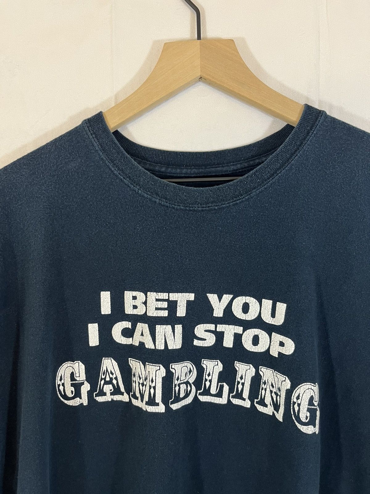 Vintage Gambling Y2K Humor Faded 2000s Joke Tee Size US XXL / EU 58 / 5 - 4 Thumbnail