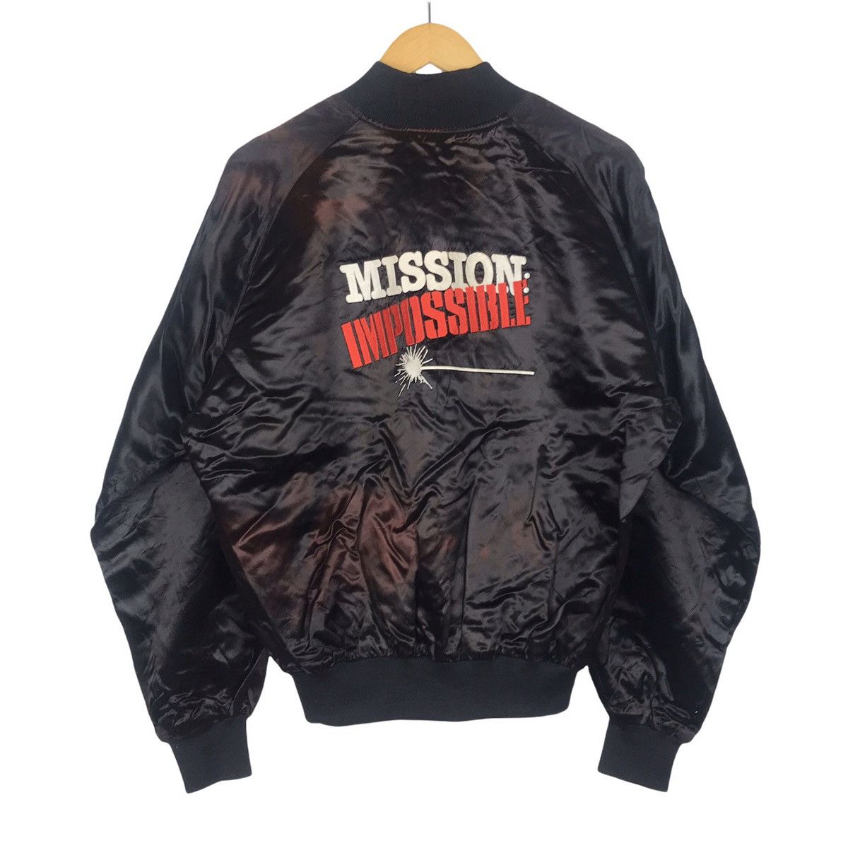 image of 90's Mission Impossible Promo Movie Sun Faded in Black, Men's (Size XL)