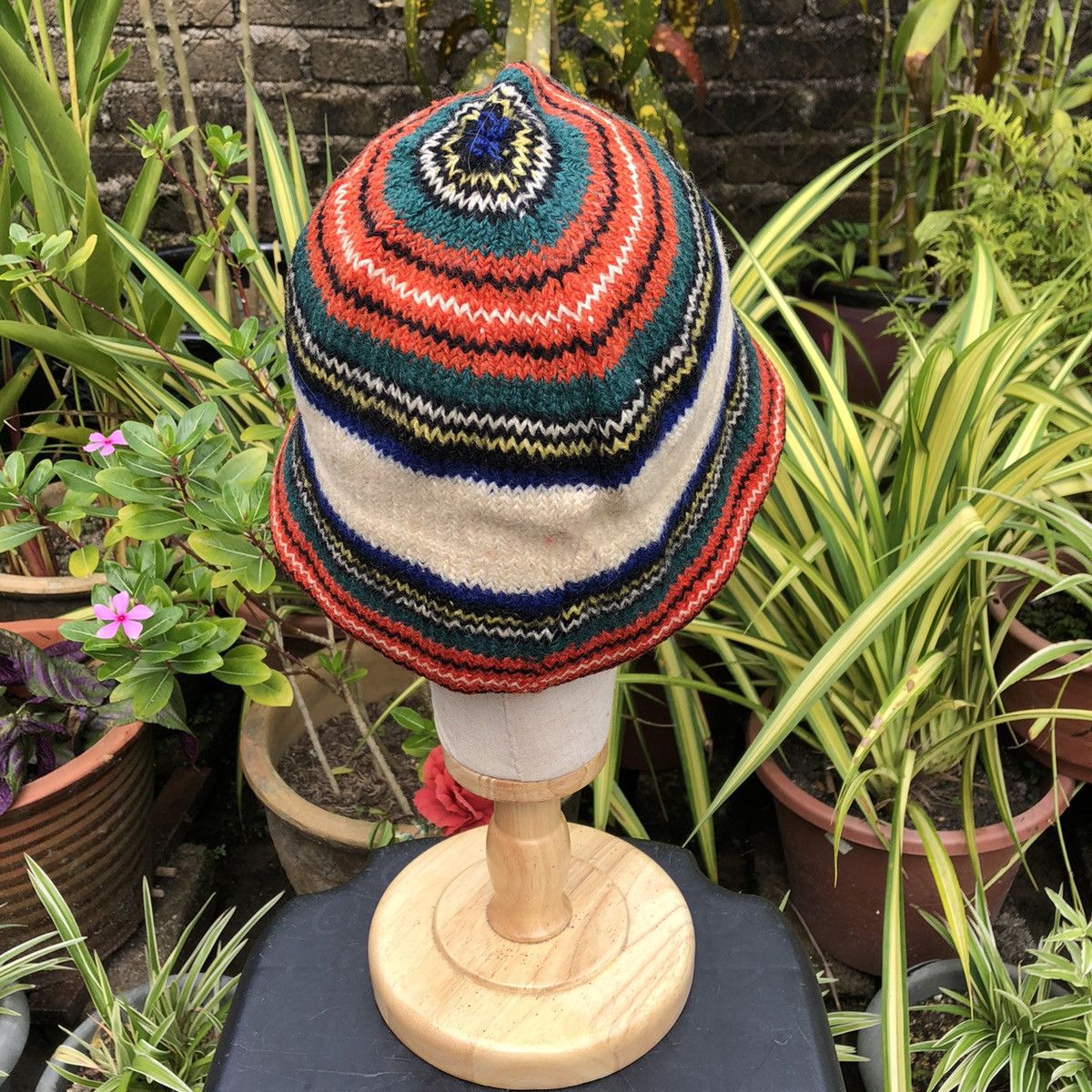 Designer × Vintage Scottish Dress Stewart Snow Cap Bucket Hat B21 Size ONE SIZE - 3 Thumbnail