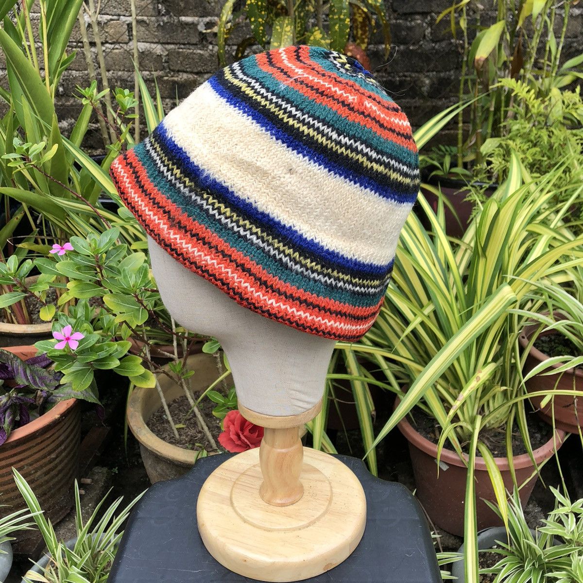 Designer × Vintage Scottish Dress Stewart Snow Cap Bucket Hat B21 Size ONE SIZE - 2 Thumbnail