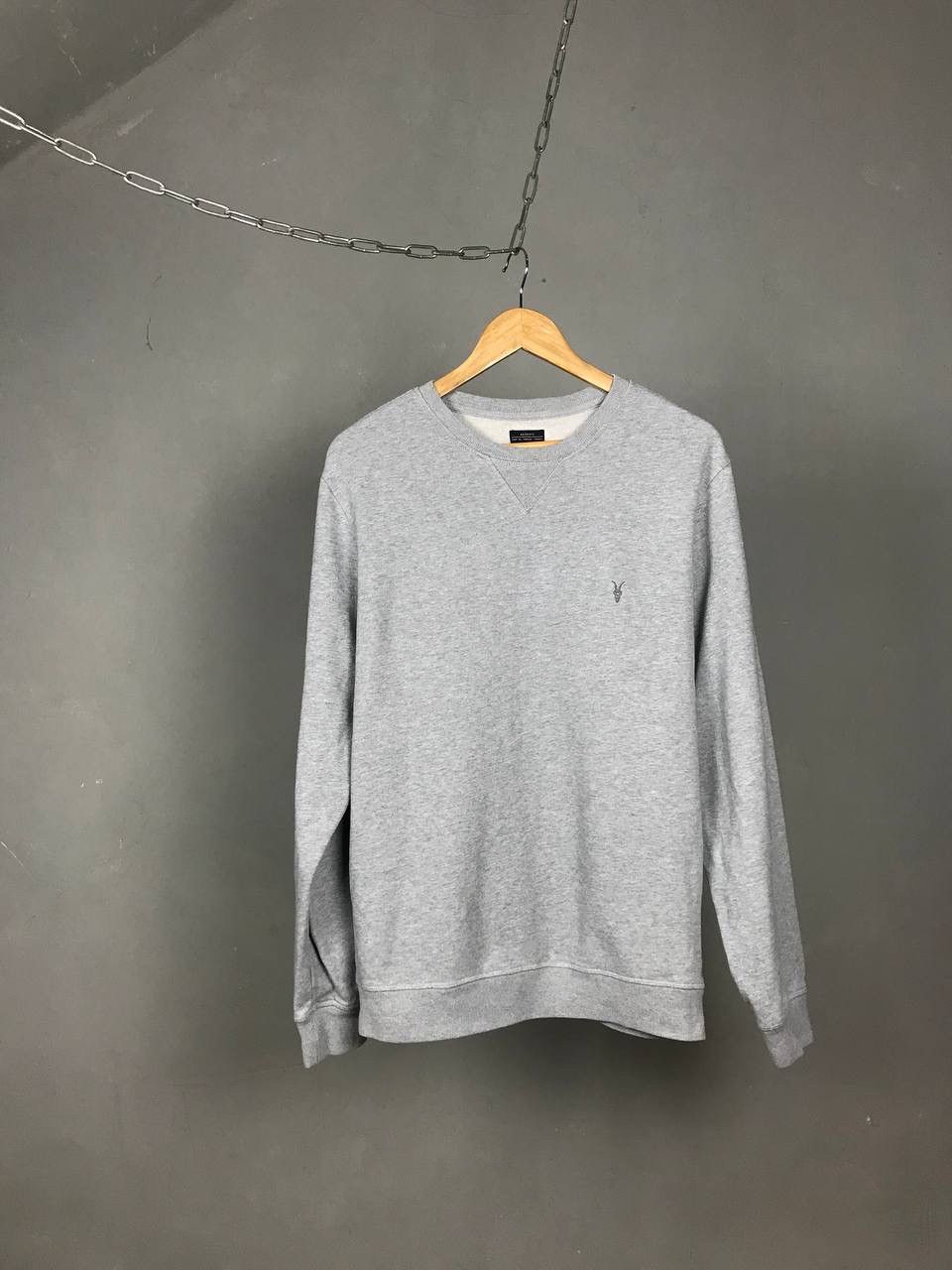Allsaints Allsaints luxury streetwear gray sweatshirt Size US L / EU 52-54 / 3 - 1 Thumbnail