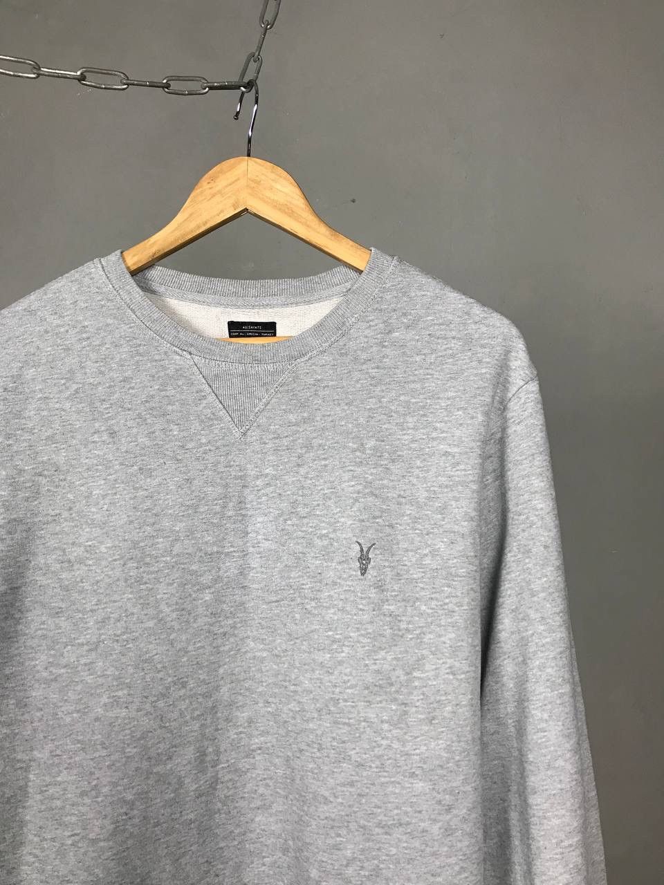 Allsaints Allsaints luxury streetwear gray sweatshirt Size US L / EU 52-54 / 3 - 2 Thumbnail